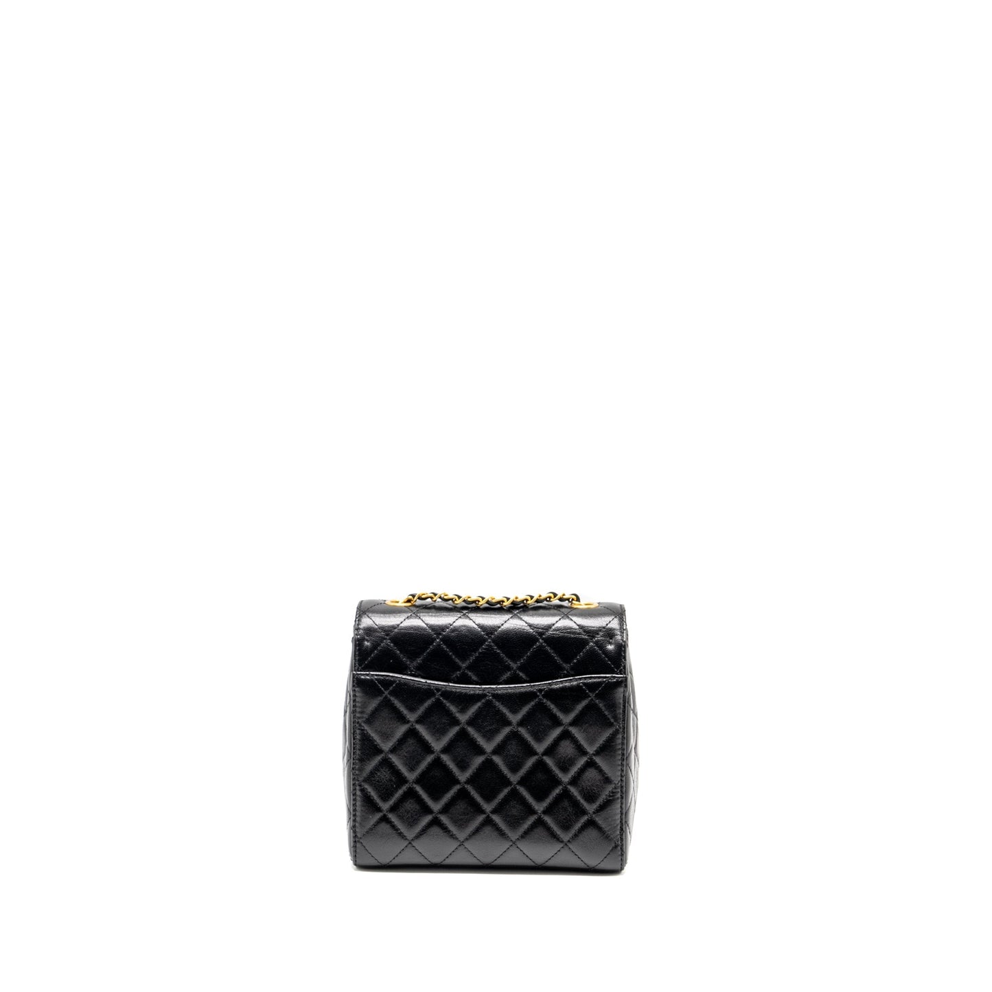 Chanel 22K Retro Classic New Square Flap Black Shoulder Bag Microchip 2
