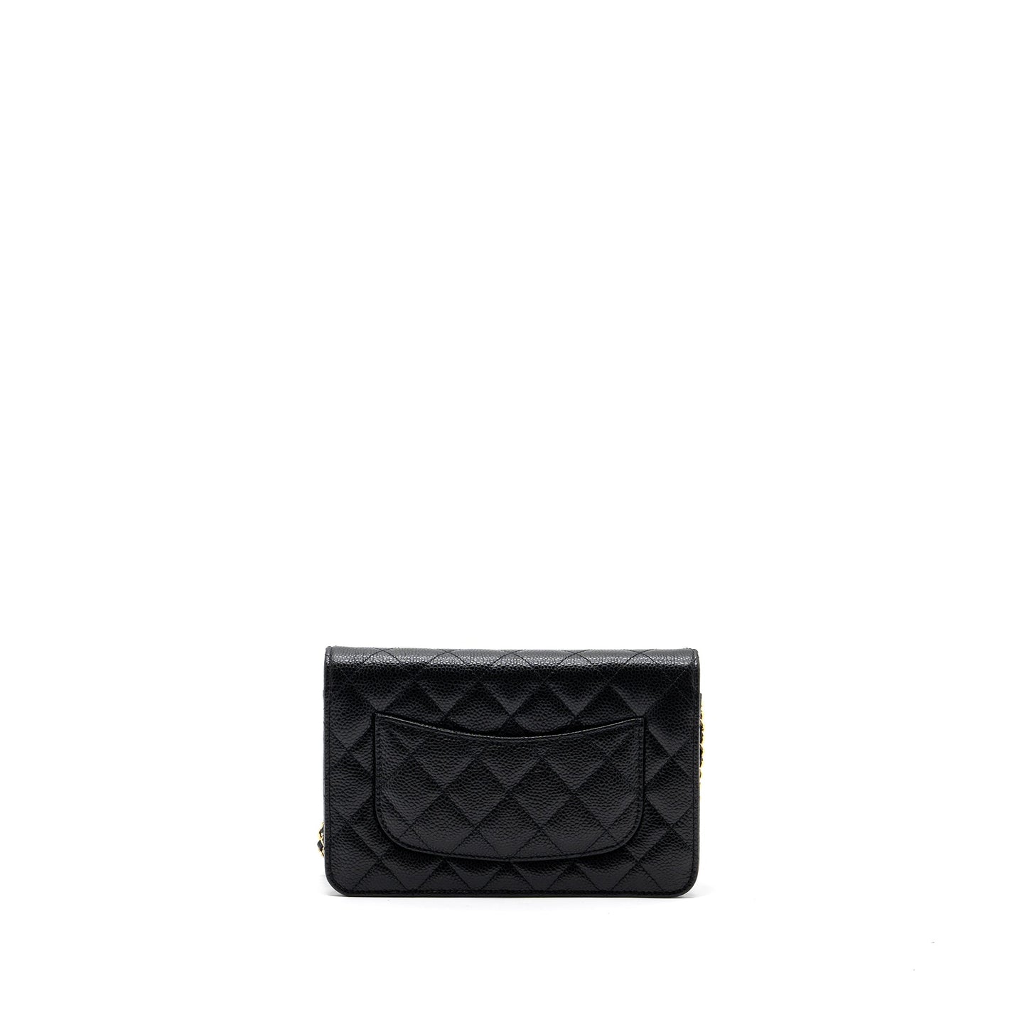Chanel Classic On Caviar GHW microchip Black Wallet Case Microchip 20