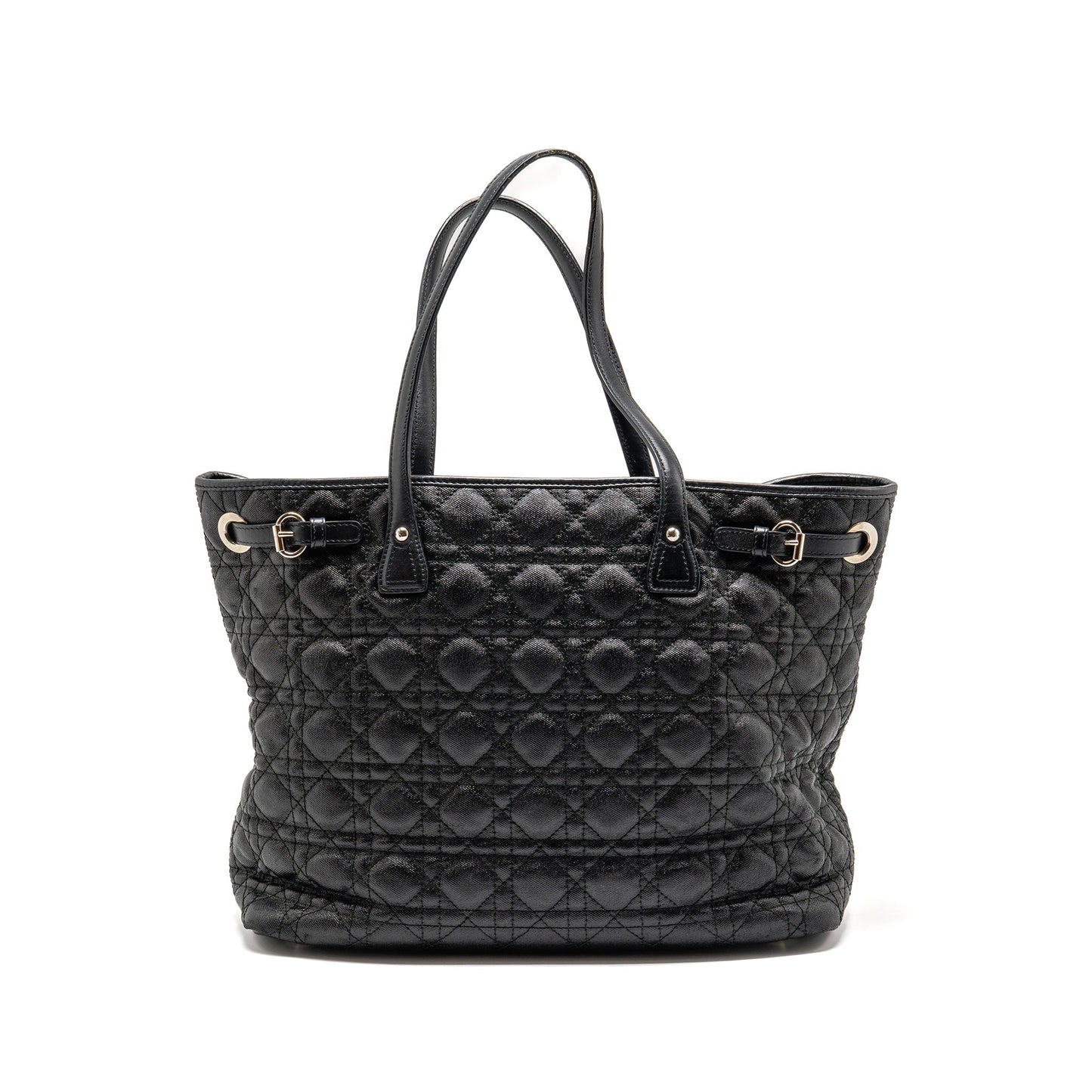 Dior Shopping Tote Purse Handbag Canvas Black Tote Bag