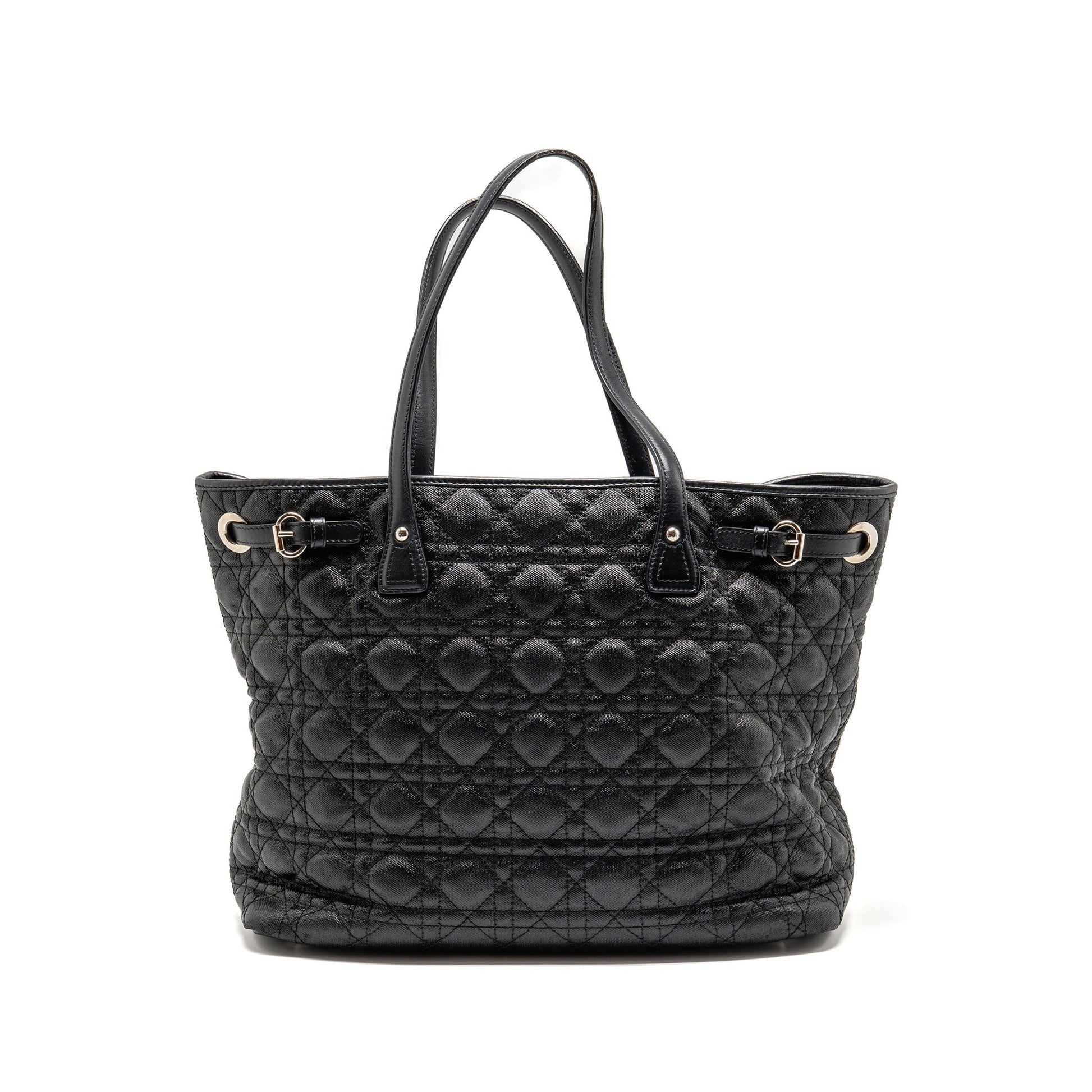 Dior Shopping Tote Purse Handbag Canvas Black Tote Bag