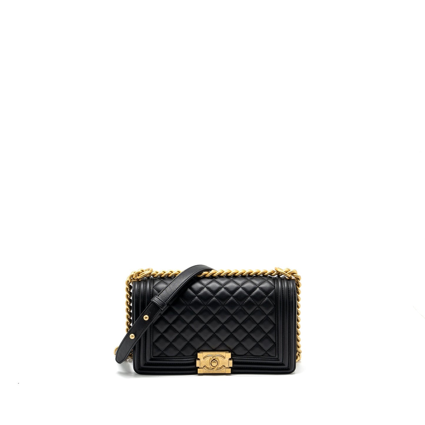 Chanel boy smooth calfskin GHW Black Handbag