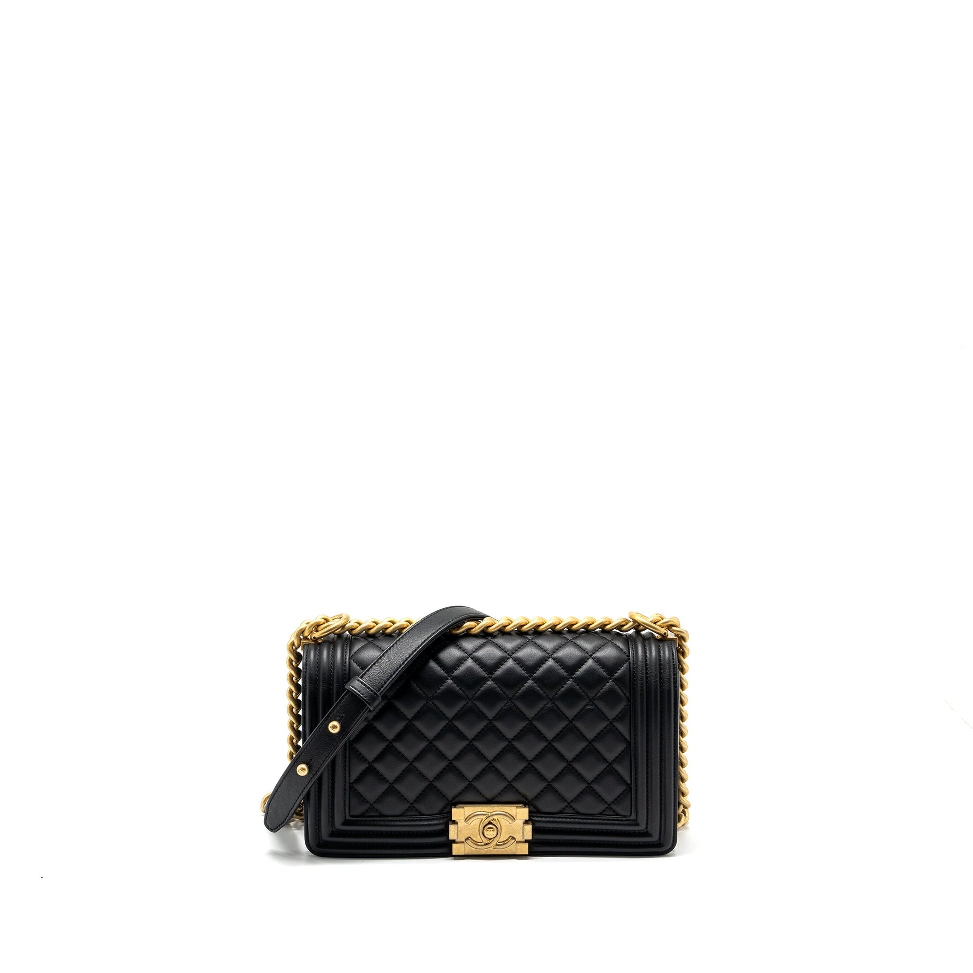 Chanel boy smooth calfskin GHW Black Handbag