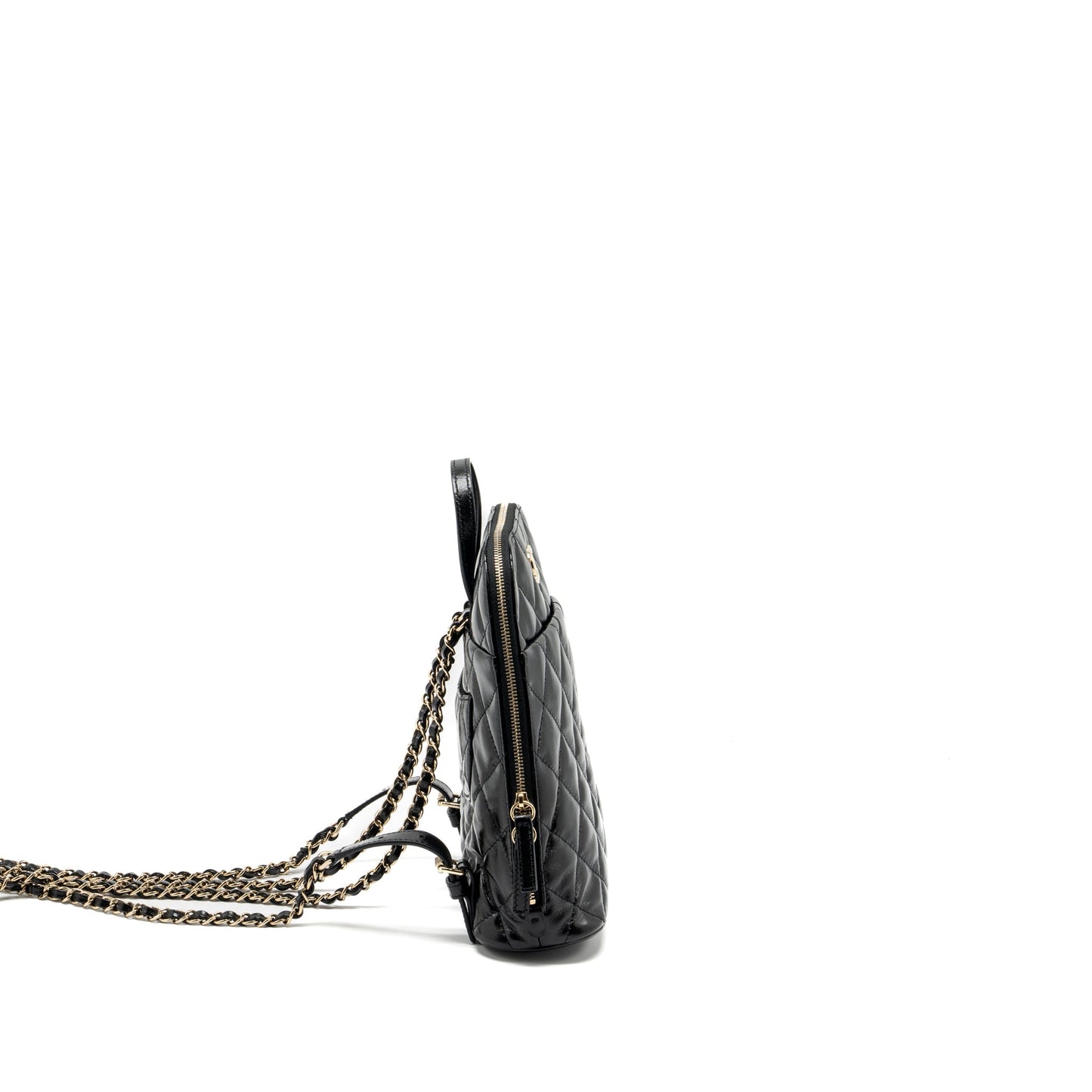 Chanel 22A Backpack Patent LGHW microchip Black Black Lghwmicrochip