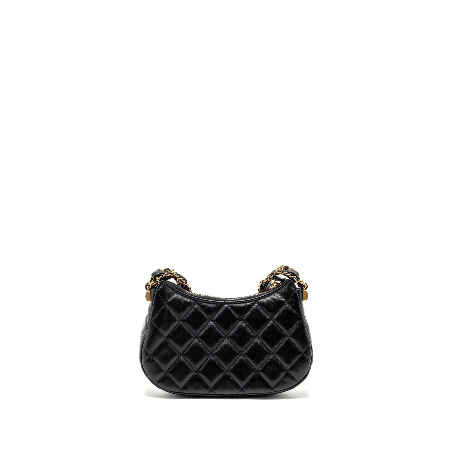 Chanel 23K 19 hobo calfskin GHW Microchip Black Small Shoulder Bag