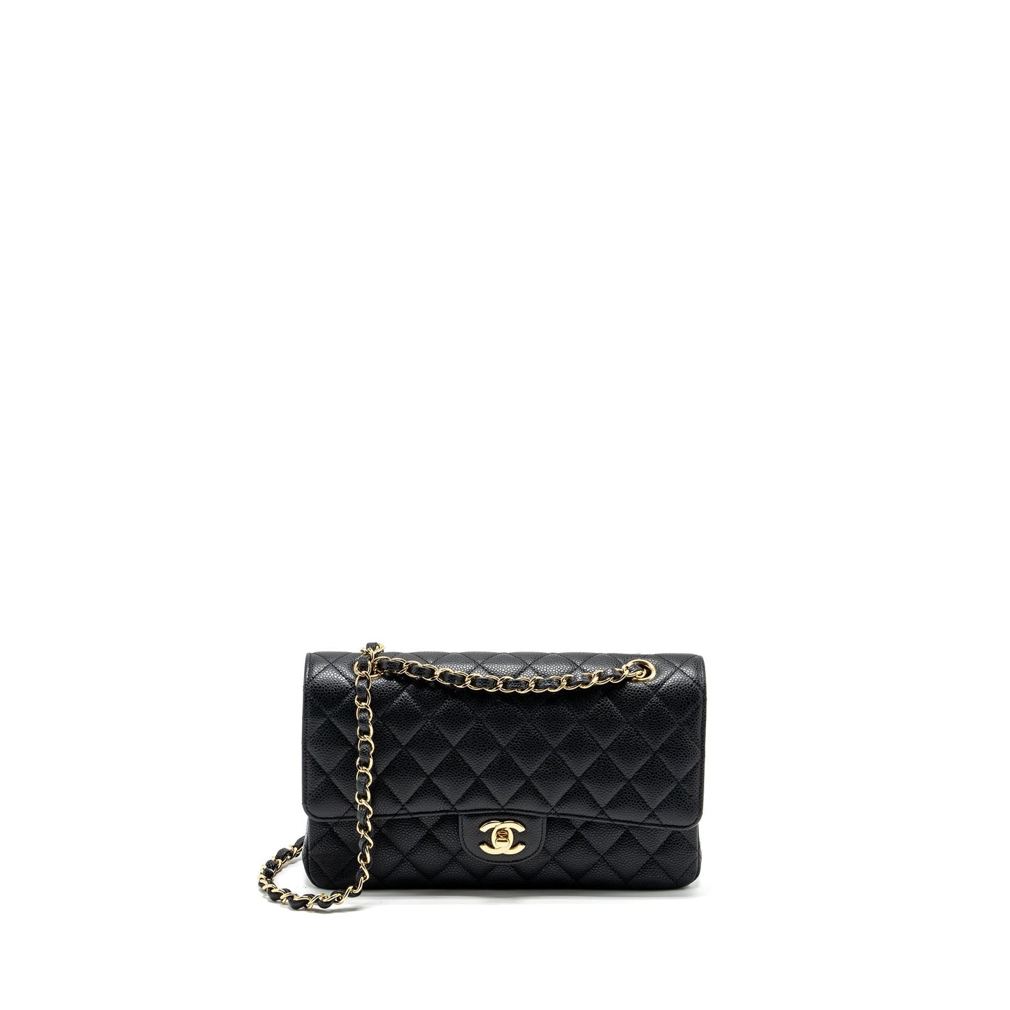 Chanel Classic Double Flap Caviar GHW Black Shoulder Bag Ghw 24