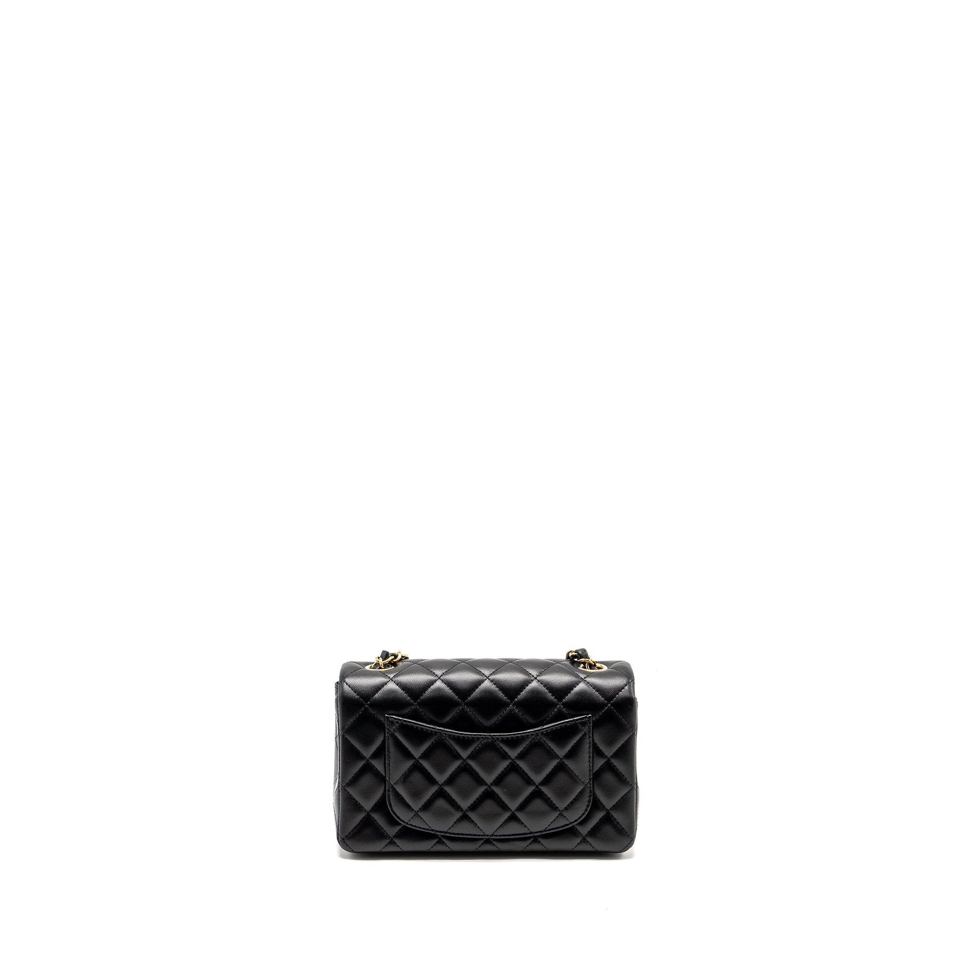 Chanel Rectangular Flap Lambskin LGHW microchip Black Shoulder Bag Microchip 1