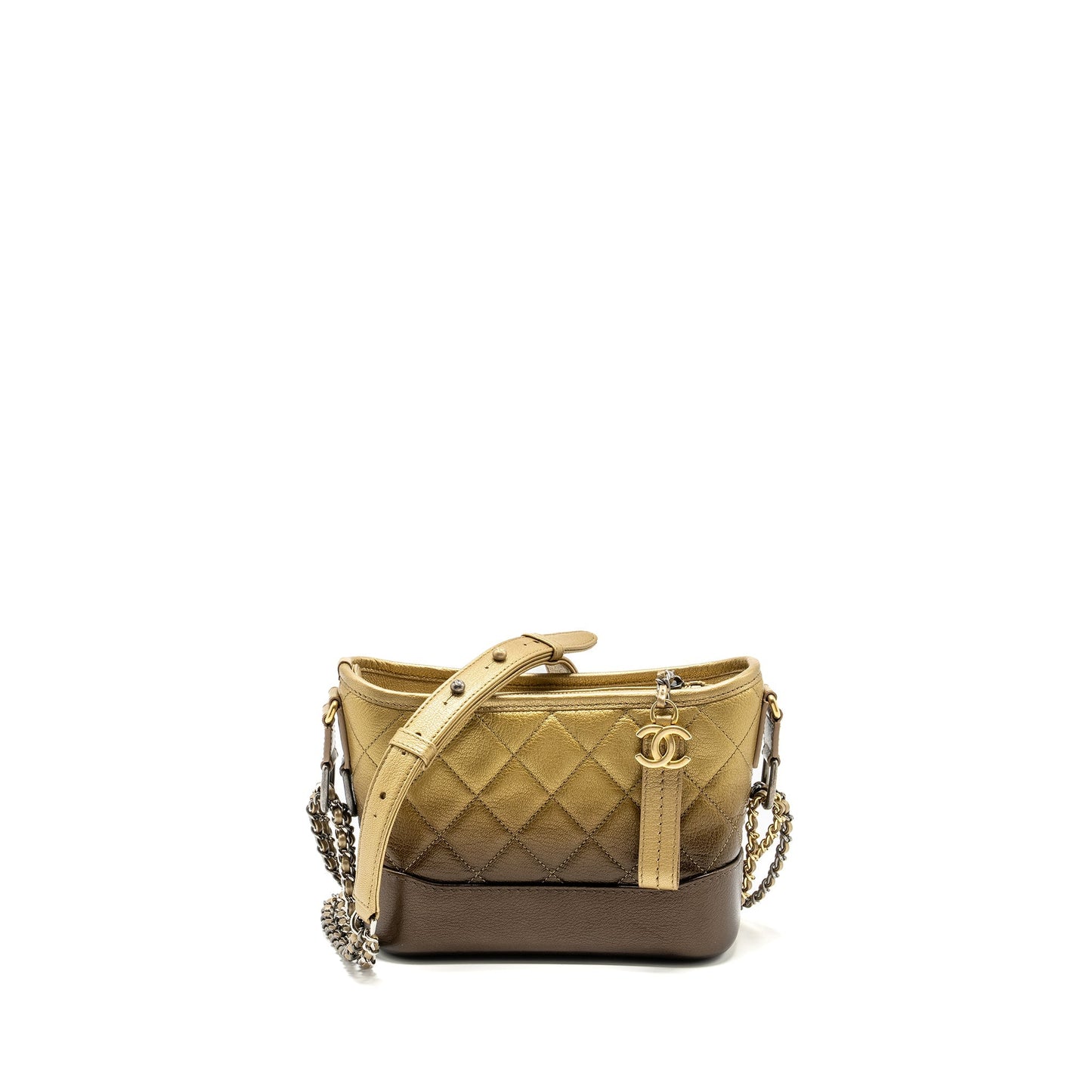 Chanel Gabrielle Hobo Hardware Multicolour Gold Small Shoulder Bag