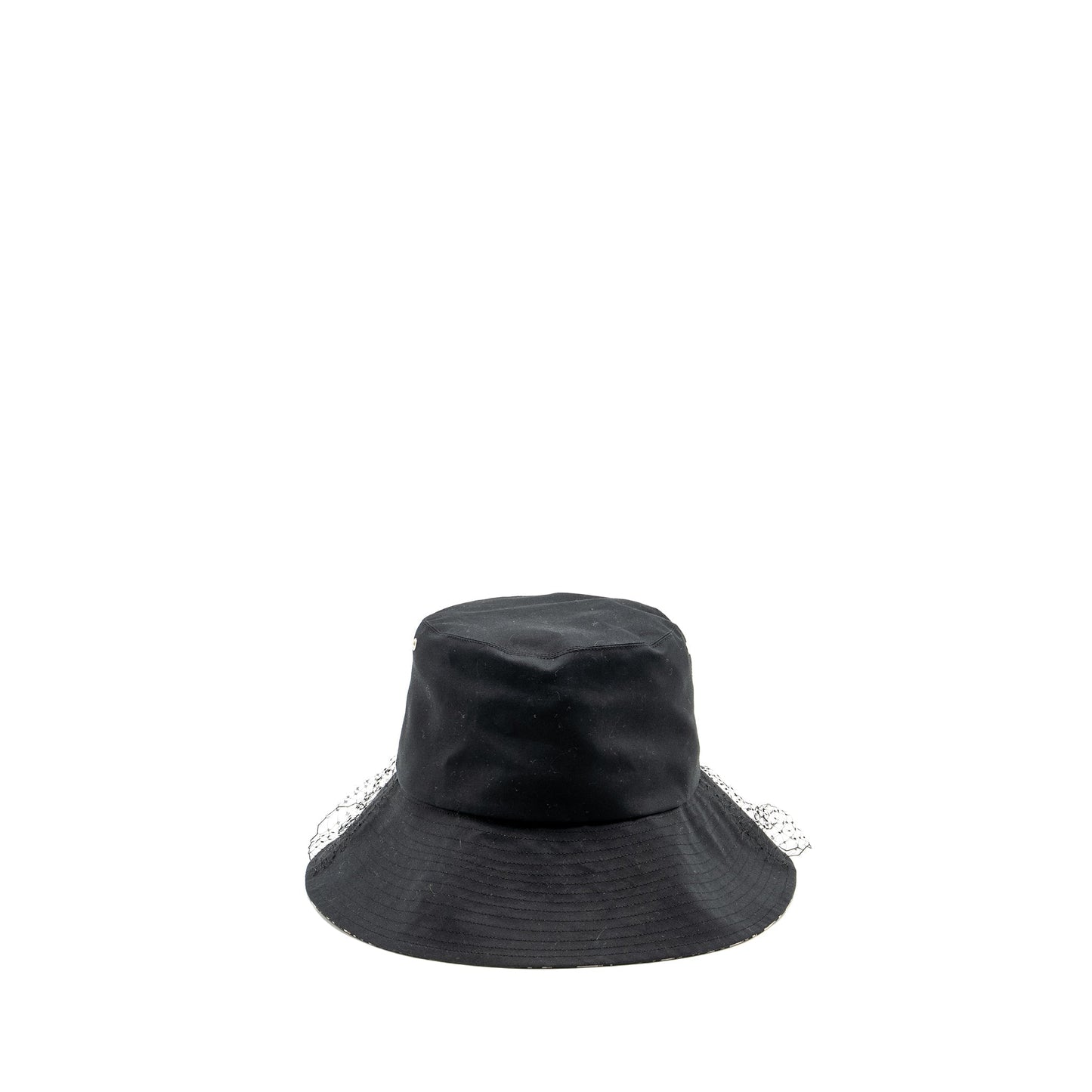 Dior Size Teddy D Brim Hat With Veil Black Blue Bucket Bag