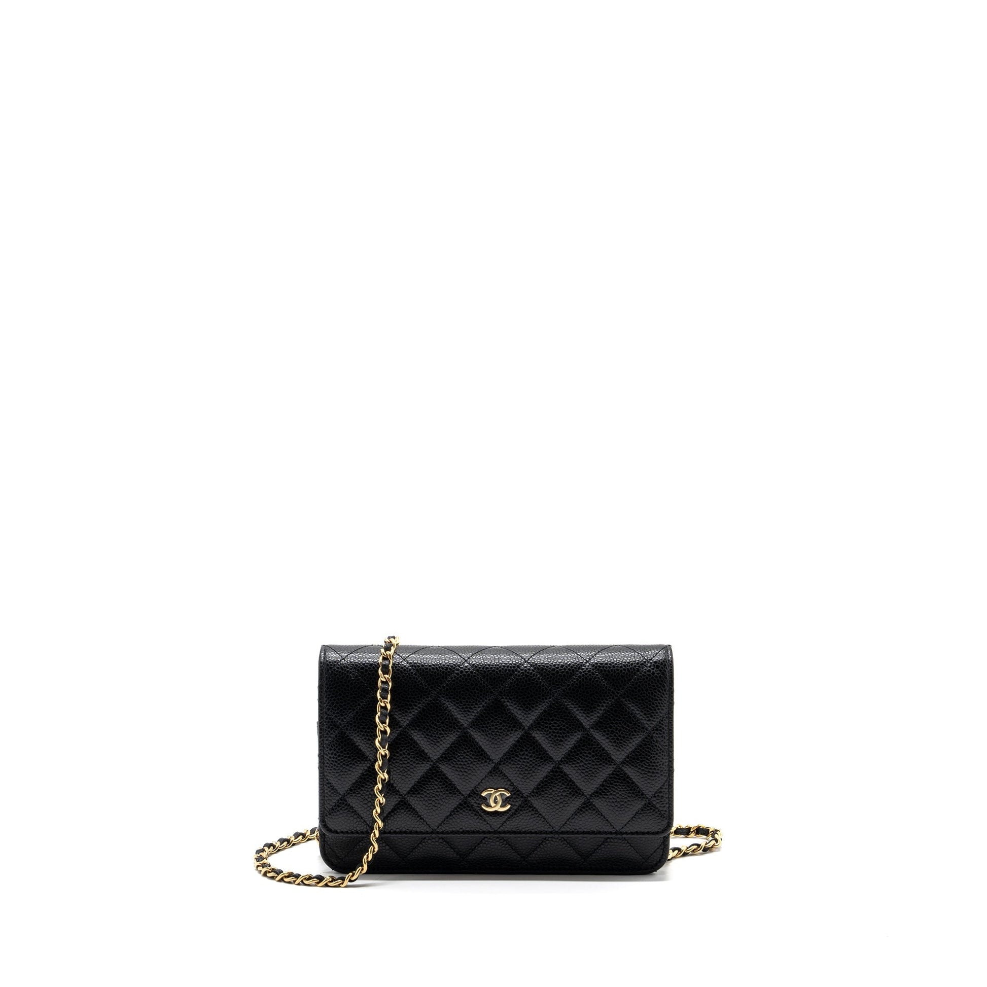 Chanel Classic On Caviar GHW microchip Black Wallet Case Microchip 20