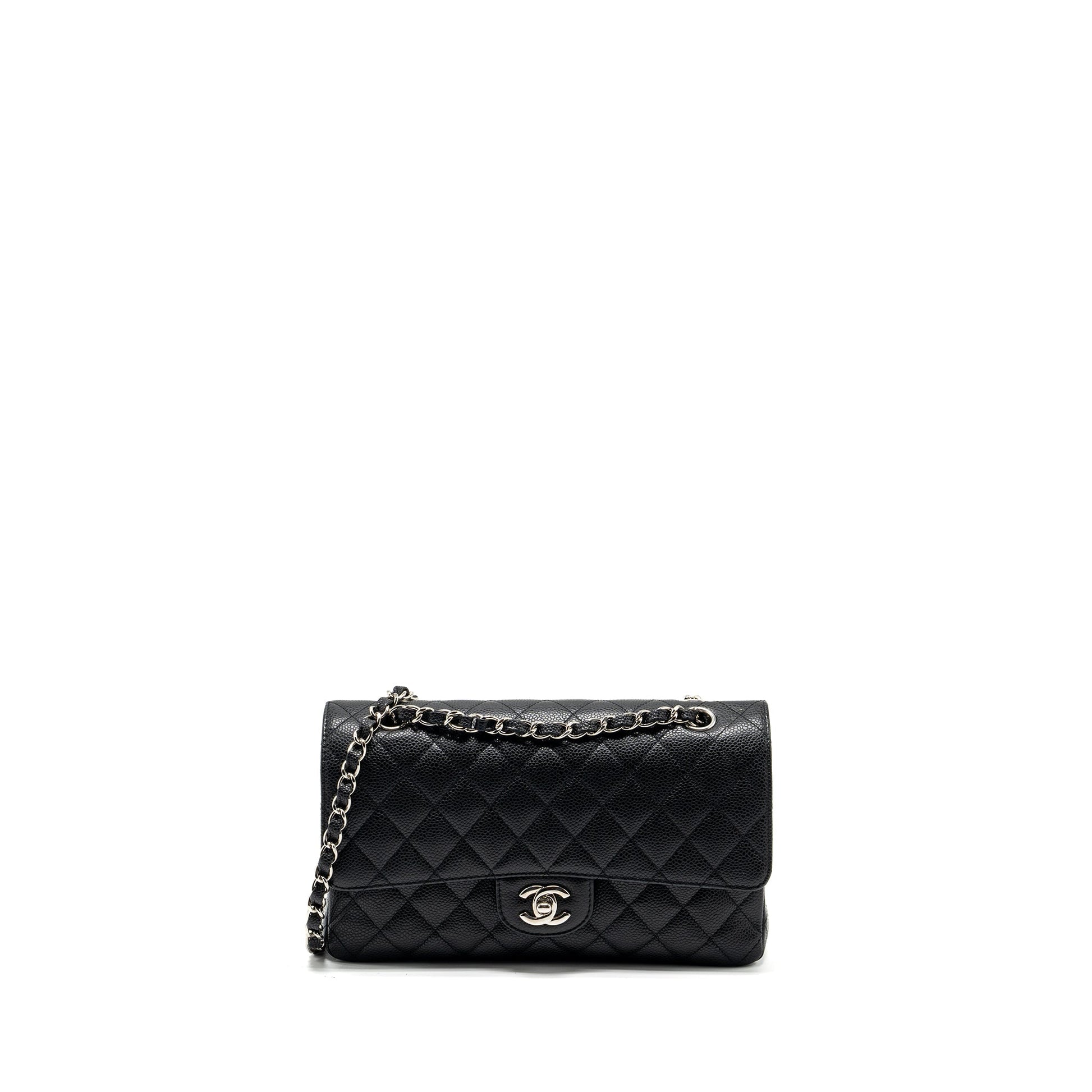 Chanel Classic Double Flap Caviar SHW Black Shoulder Bag Shw 8