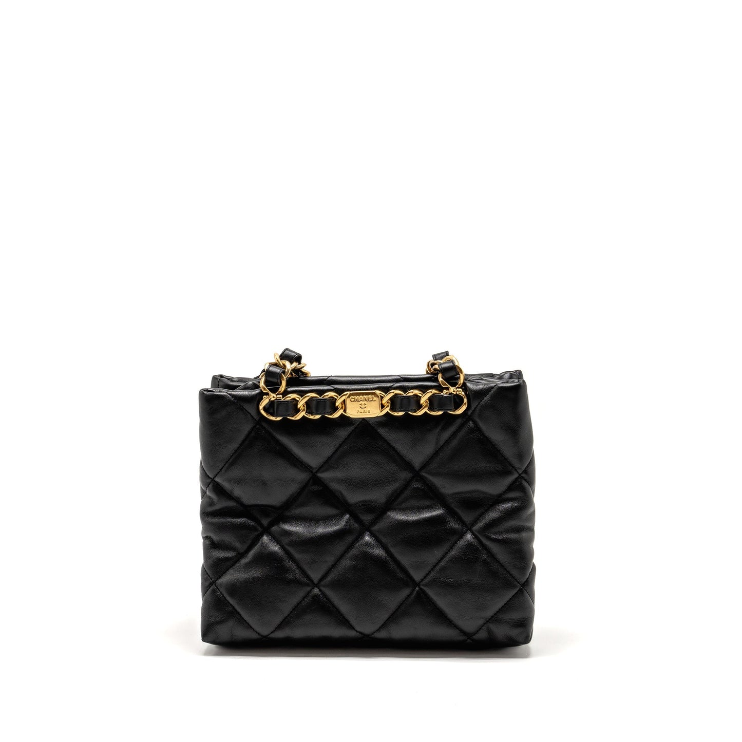 Chanel quilted double Lambskin GHW micochip Black Shoulder Bag