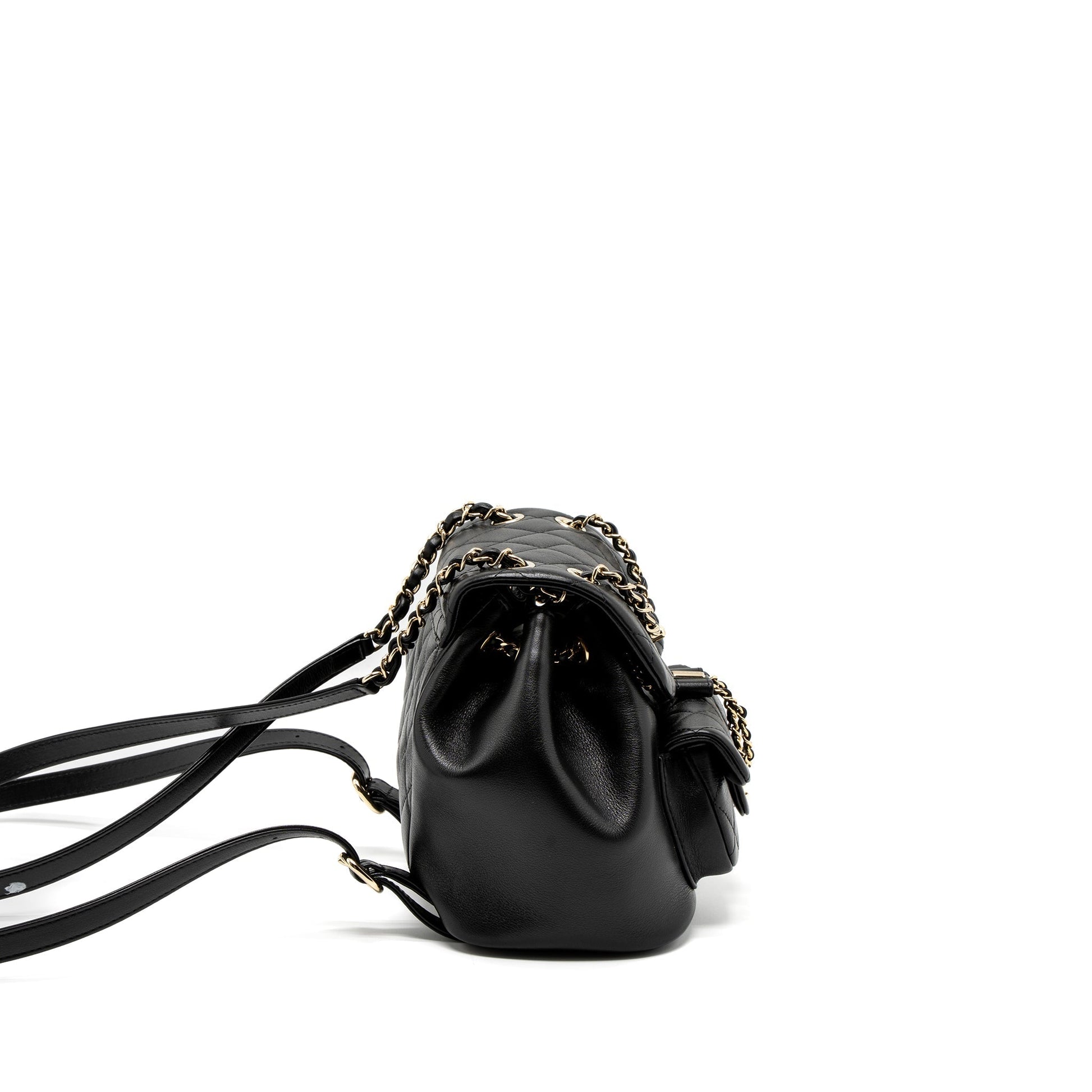 Chanel 23C Duma Backpack Calfskin LGHW Microchip Black 4