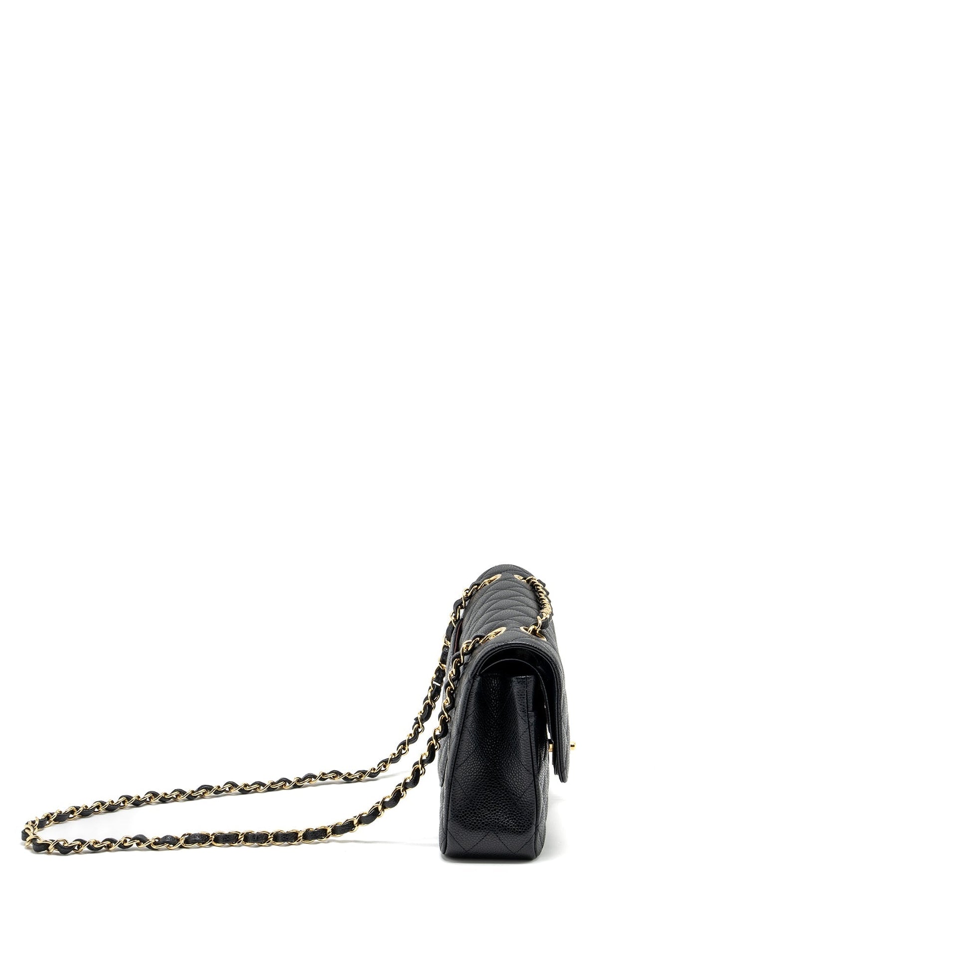 Chanel Classic Double Flap Caviar GHW Black Shoulder Bag Ghw 24