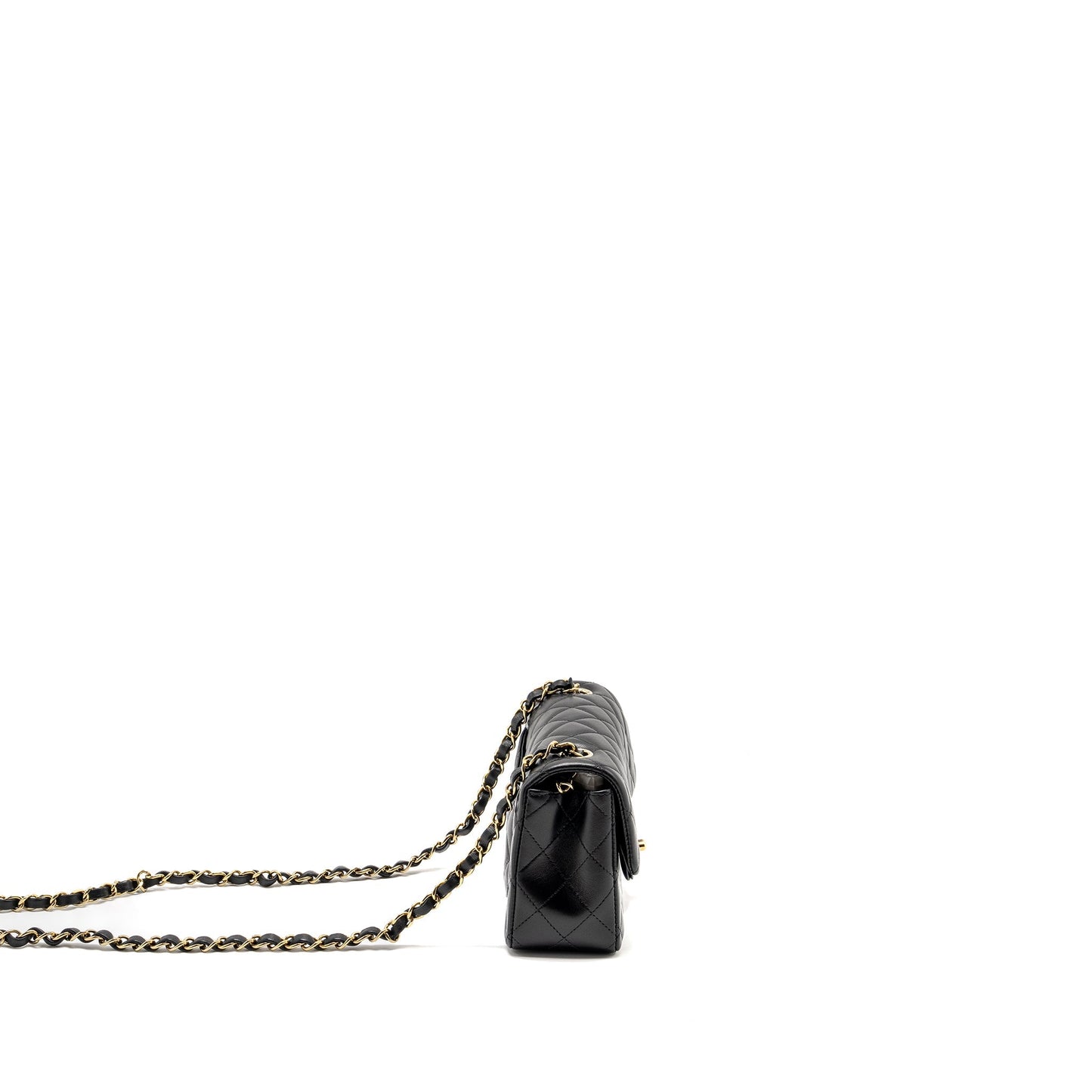Chanel Rectangular Flap Lambskin LGHW microchip Black Shoulder Bag Microchip 1