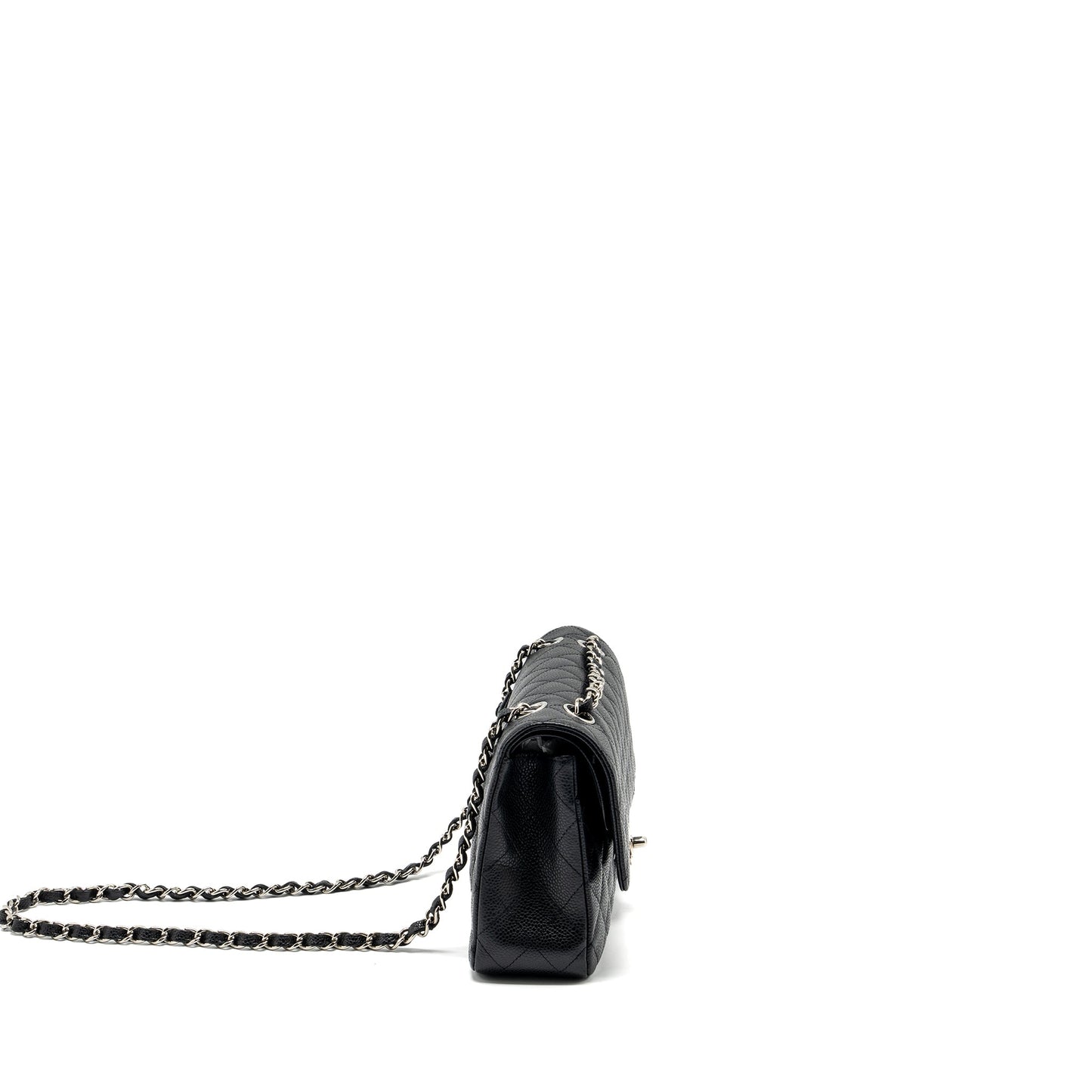 Chanel Classic Double Flap Caviar SHW Black Shoulder Bag Shw 8