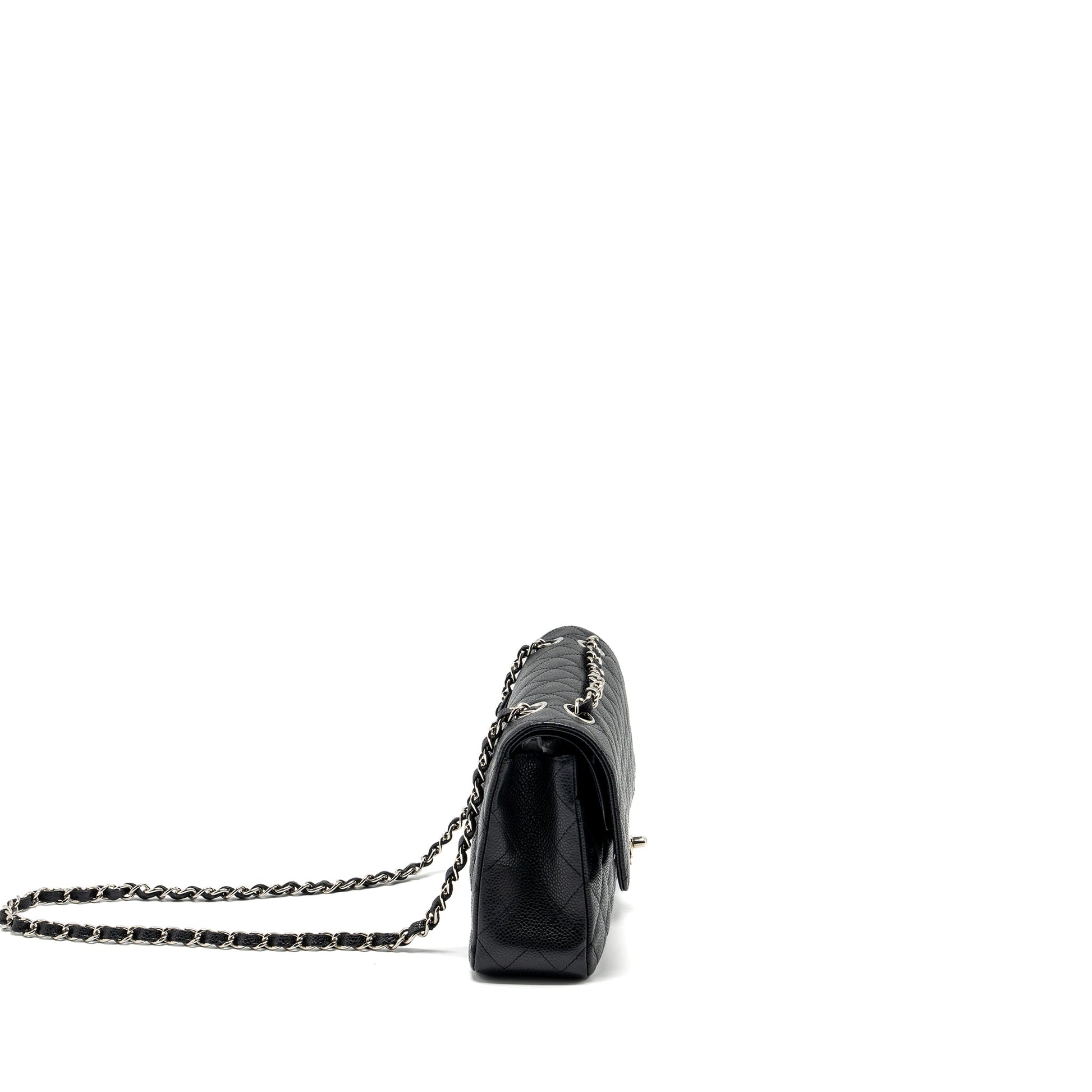 Chanel Classic Double Flap Caviar SHW Black Shoulder Bag Shw 8