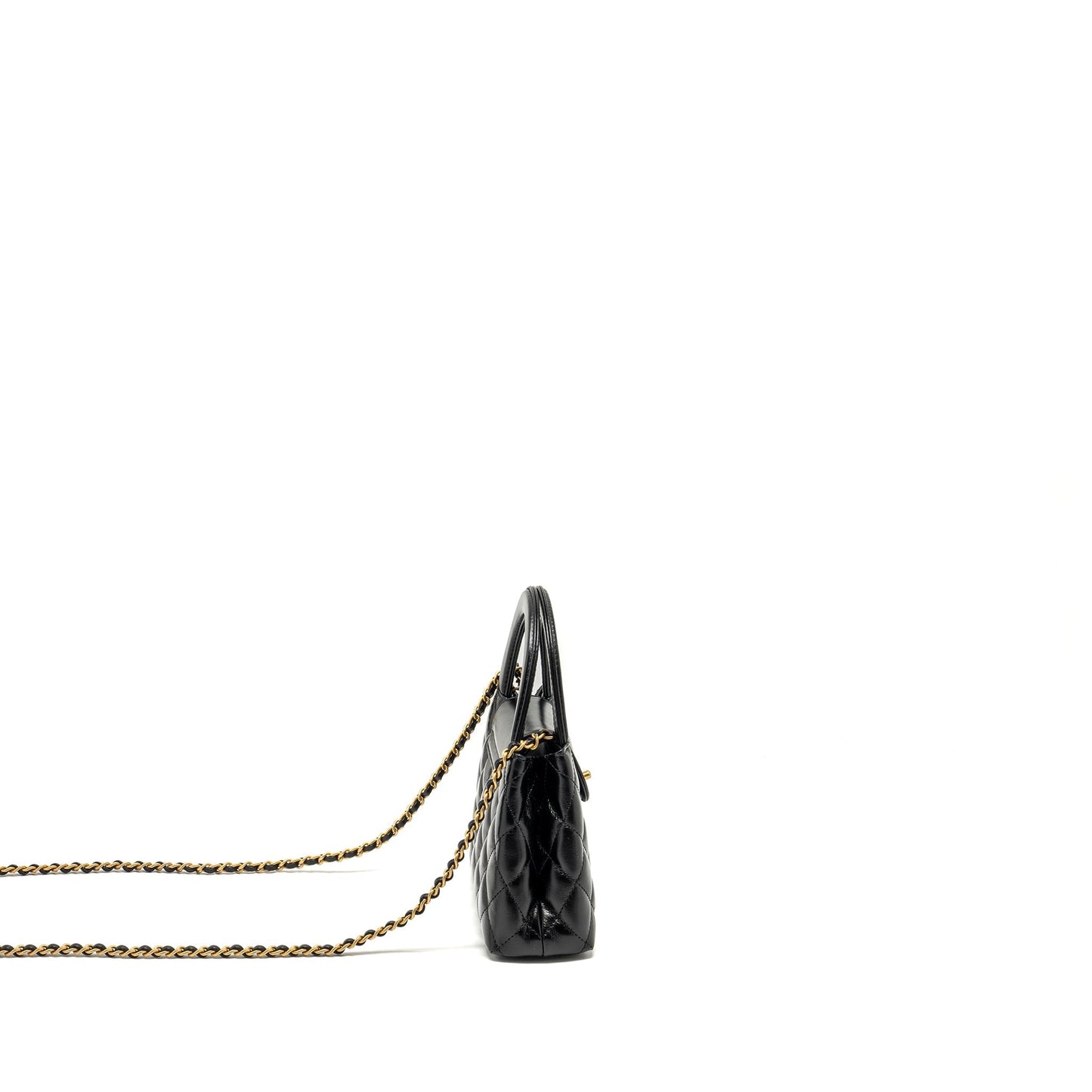 Chanel 24a Shopping Kelly Calfskin GHW microchip Black Tote Bag