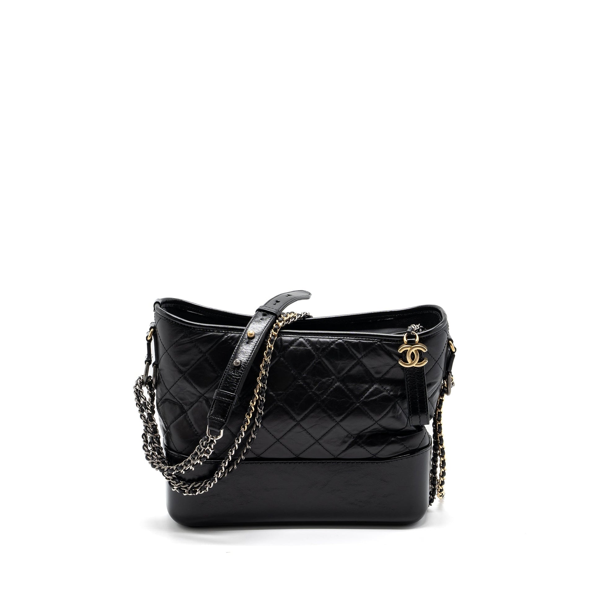Chanel Gabrielle Hobo Aged Calfskin Hardware Multicolour Black Shoulder Bag Hardware 4