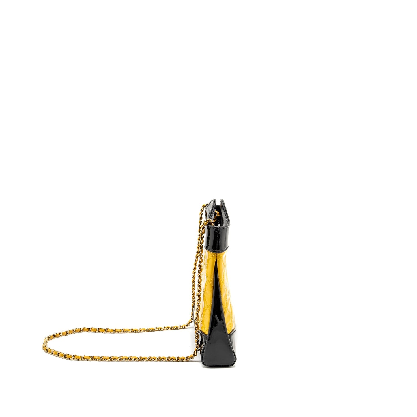 Chanel 31 Patent Yellow LGHW Microchip Black Mini Bag