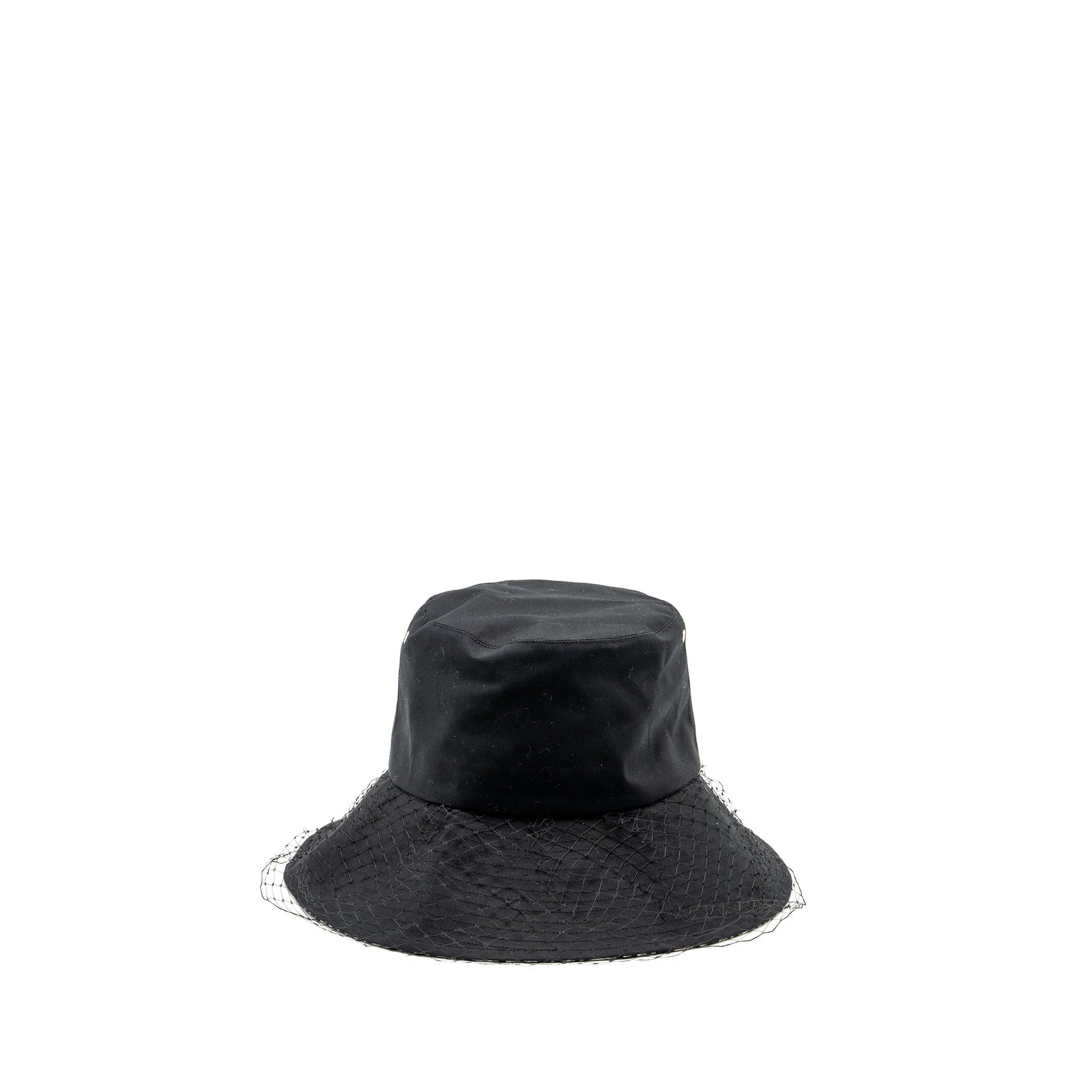 Dior Size Teddy D Brim Hat With Veil Black Blue Bucket Bag