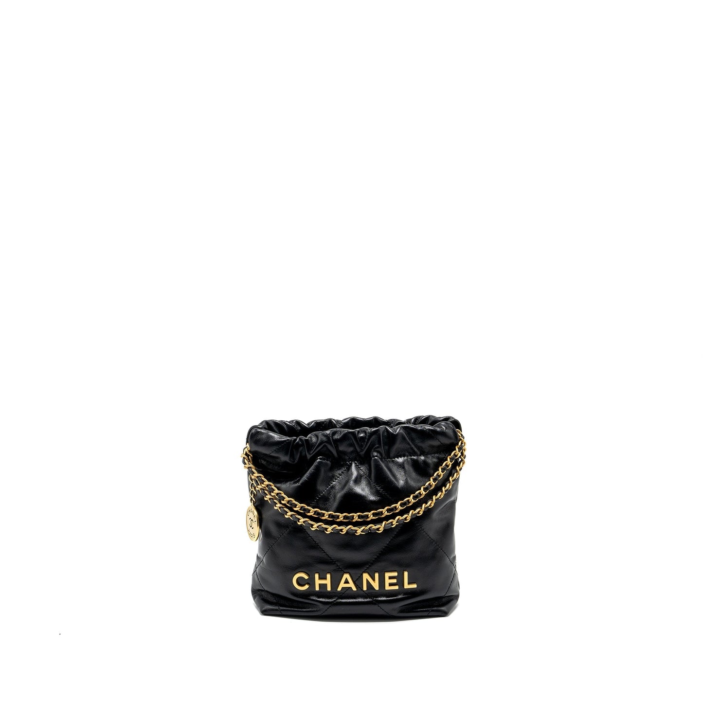 Chanel 22 shiny calfskin GHW microchip Black Mini Bag Ghwmicrochip 1