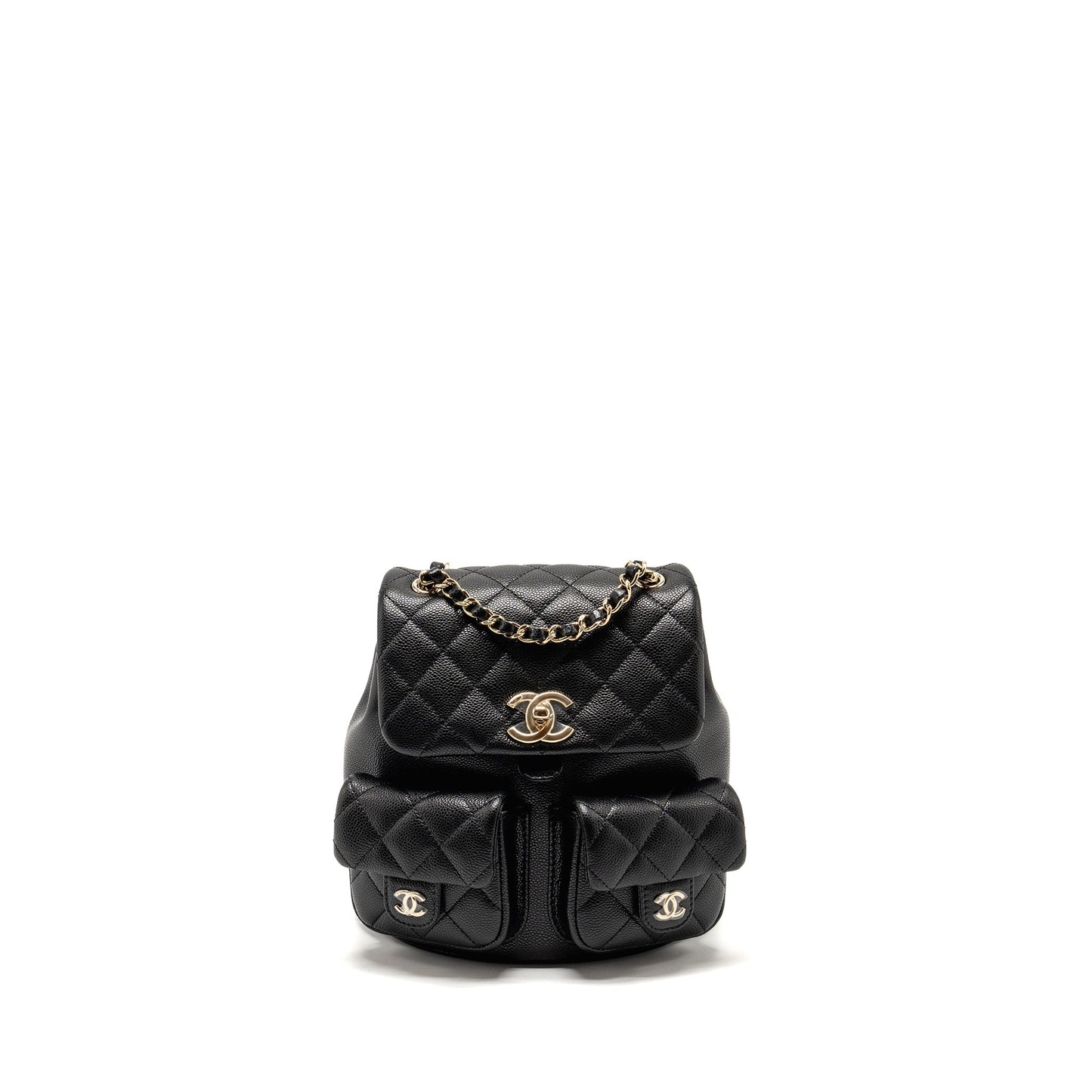 Chanel Triple Pack Duma Backpack Caviar LGHW Black