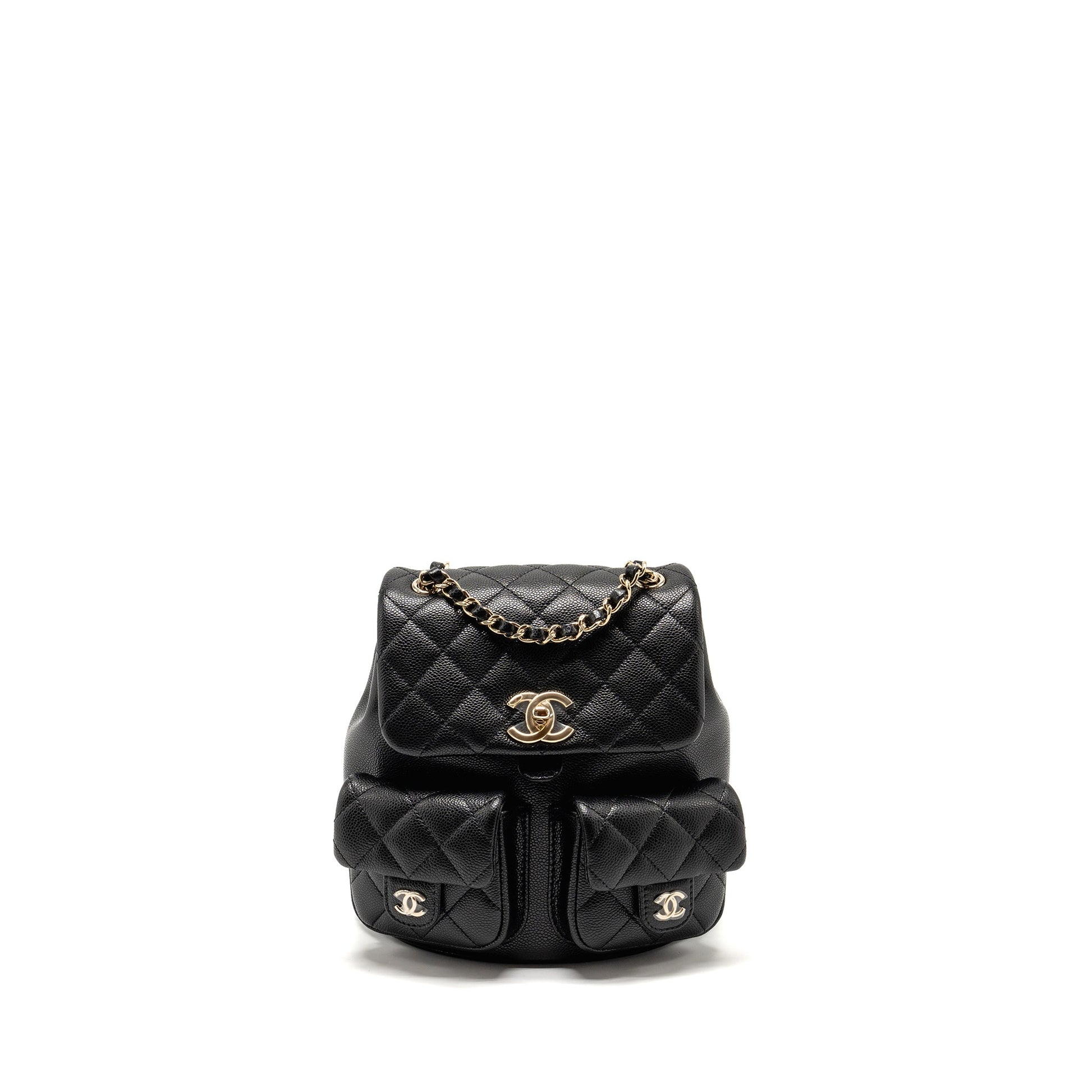 Chanel Triple Pack Duma Backpack Caviar LGHW Black