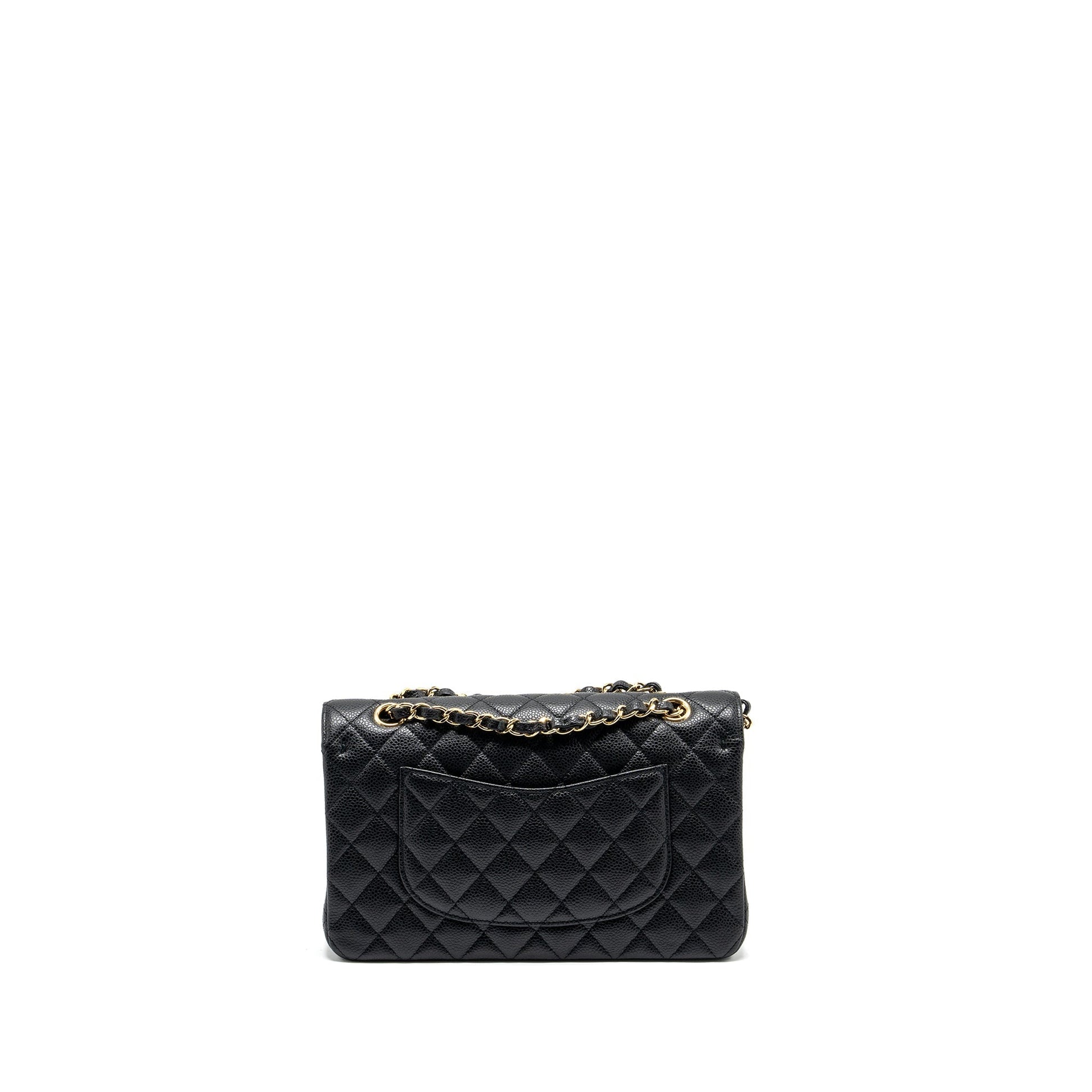 Chanel Classic Double Flap Caviar GHW Black Shoulder Bag Ghw 24