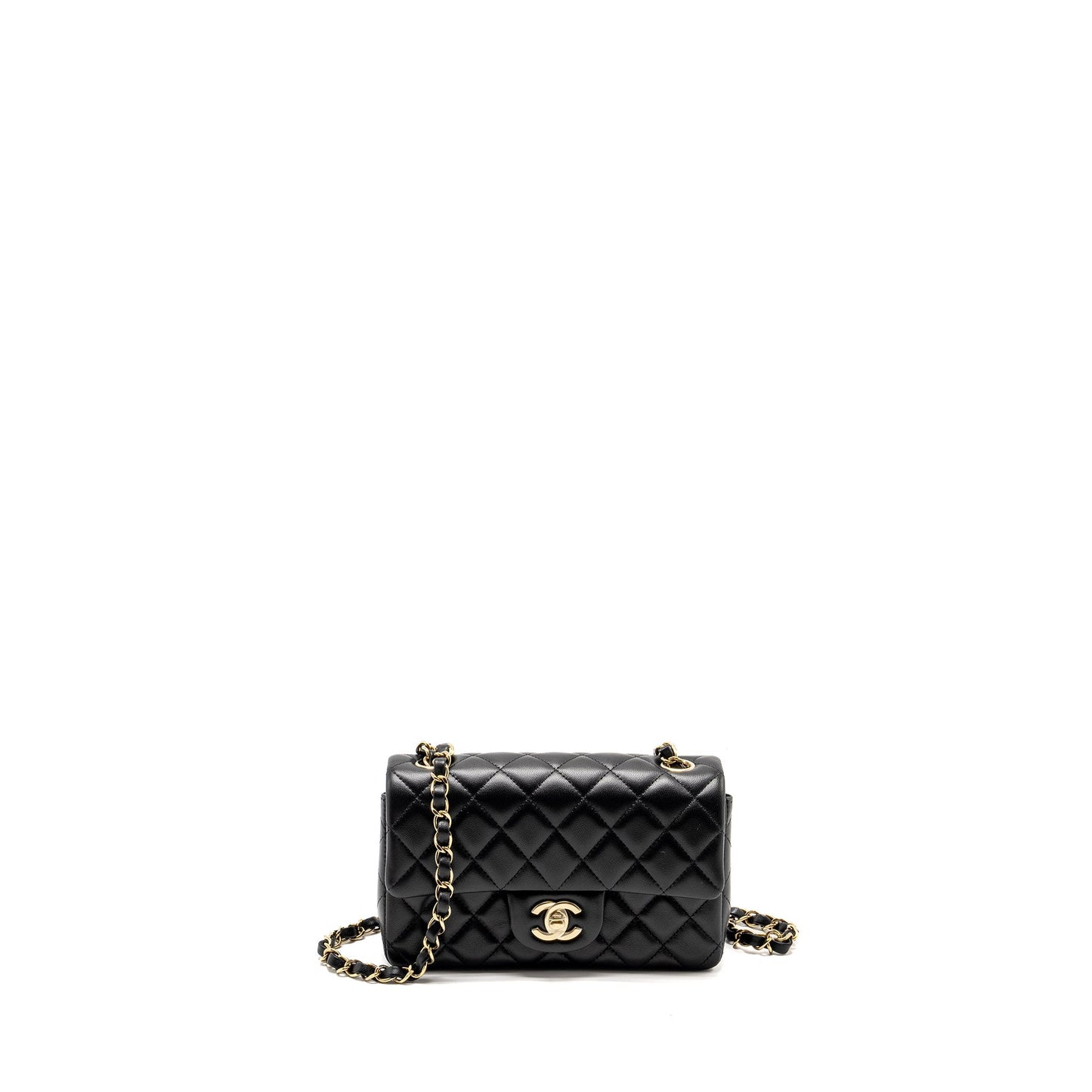 Chanel Rectangular Flap Lambskin LGHW microchip Black Shoulder Bag Microchip 1