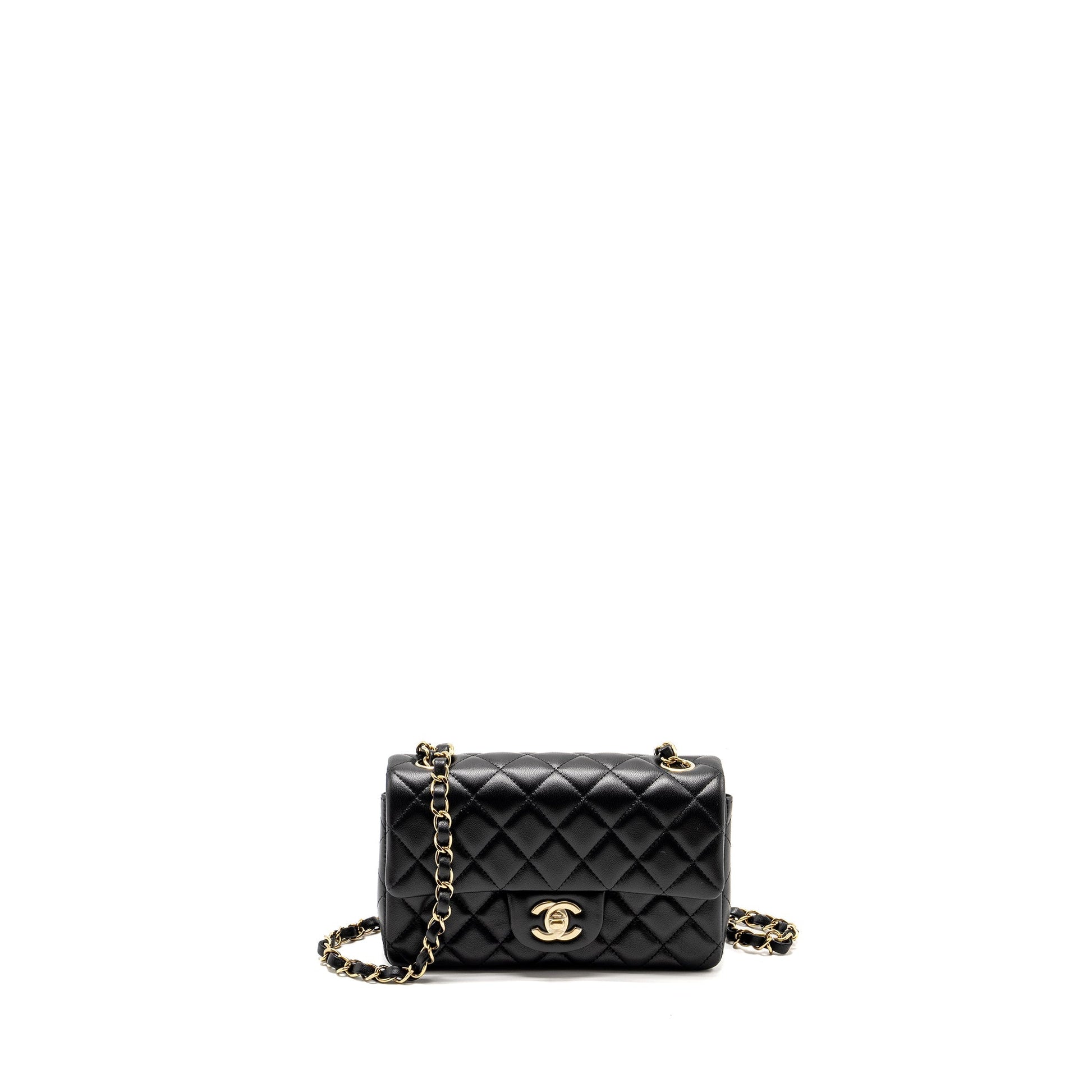 Chanel Rectangular Flap Lambskin LGHW microchip Black Shoulder Bag Microchip 1