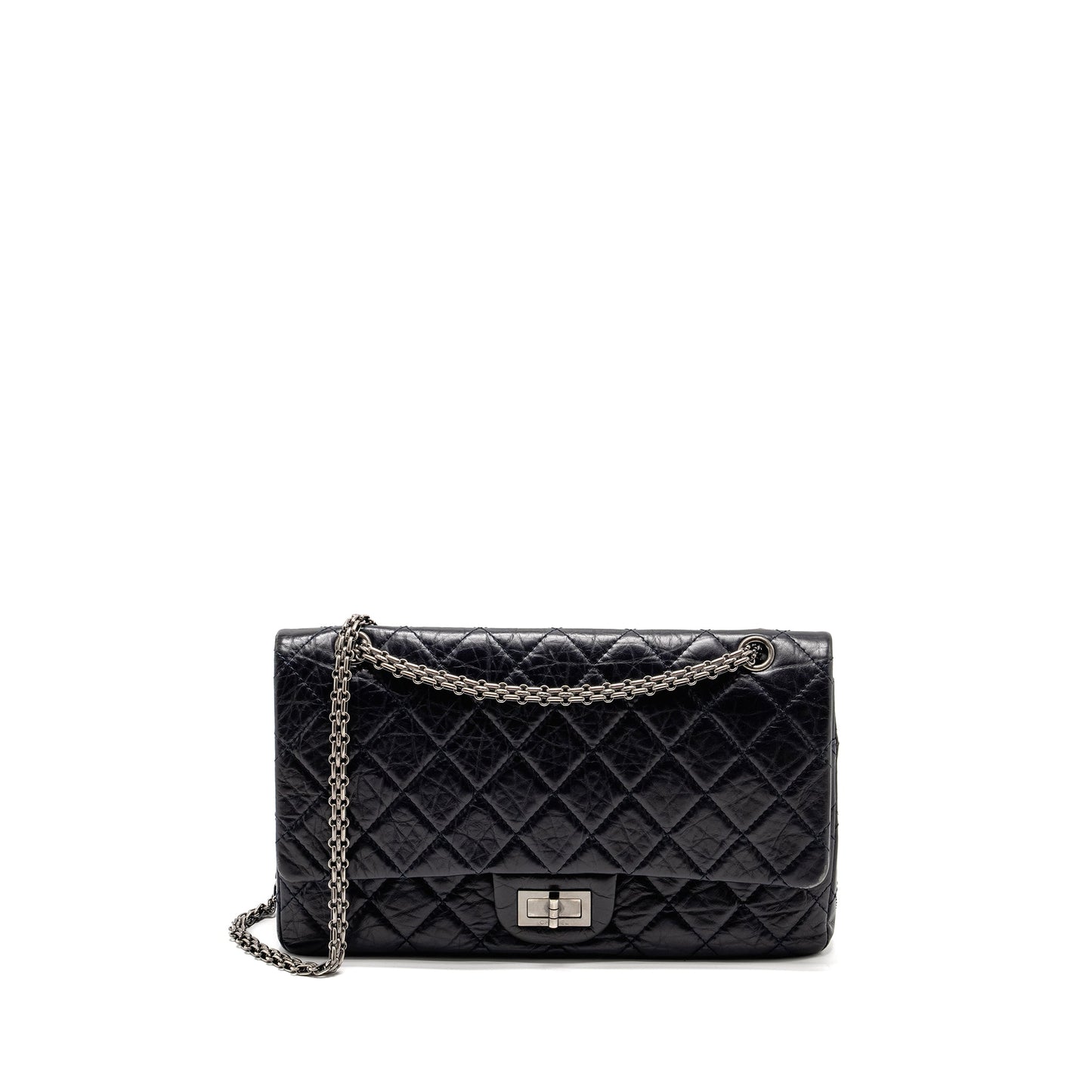 Chanel Maxi 2.55 Reissue Flap Aged Calfskin Blue Shoulder Bag 2 55
