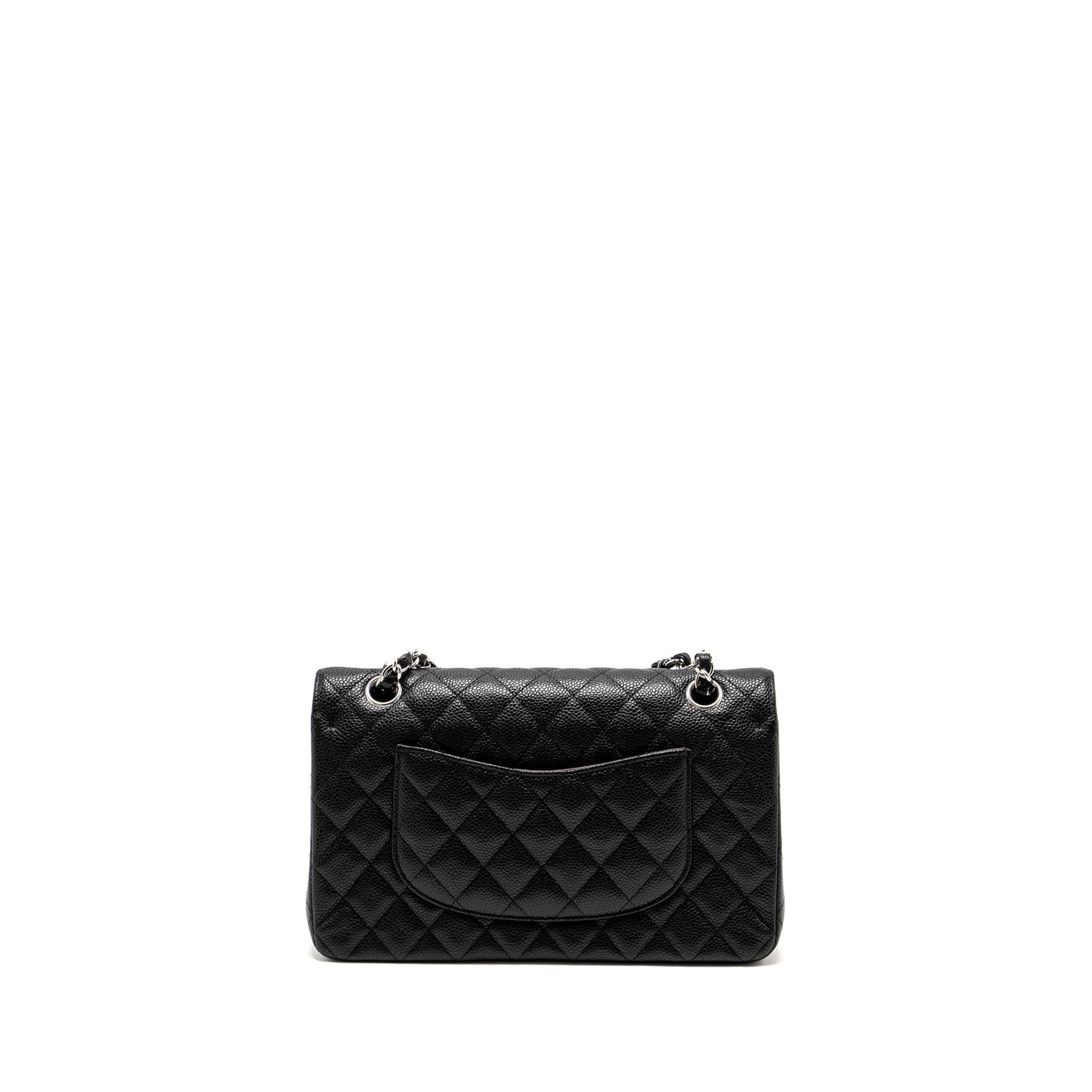 Chanel Classic Double Flap Caviar SHW Microchip Black Shoulder Bag Microchip 2