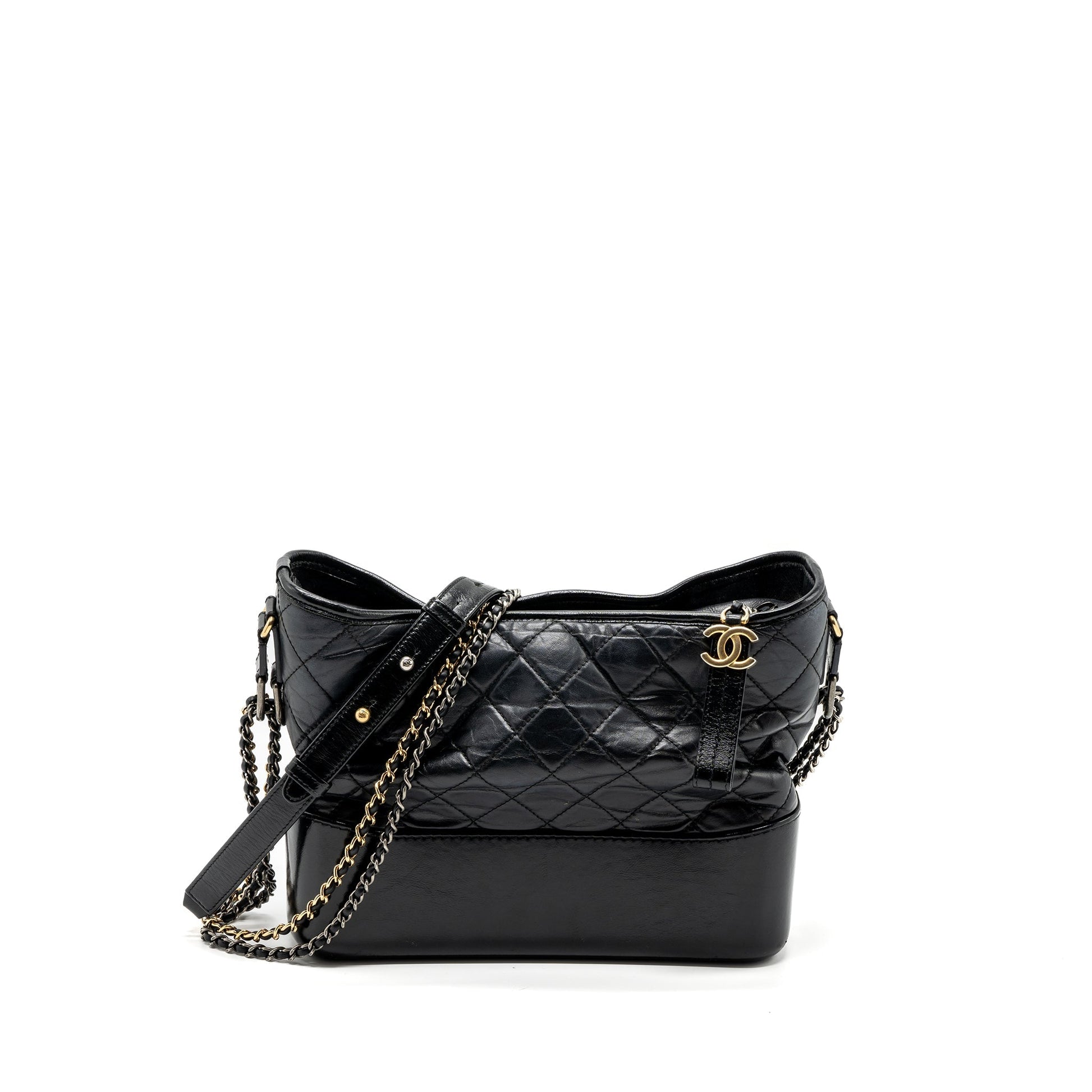 Chanel Gabrielle Hobo Aged Calfskin Hardware Multicolour Black Shoulder Bag Multicolour Hardware