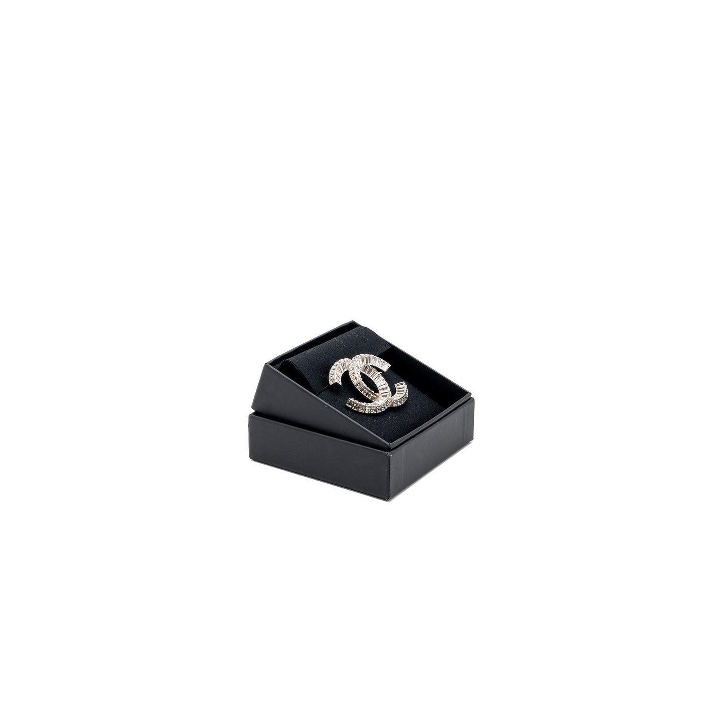 Chanel CC LOGO BROOCH Silver Handbag Logo Brooch
