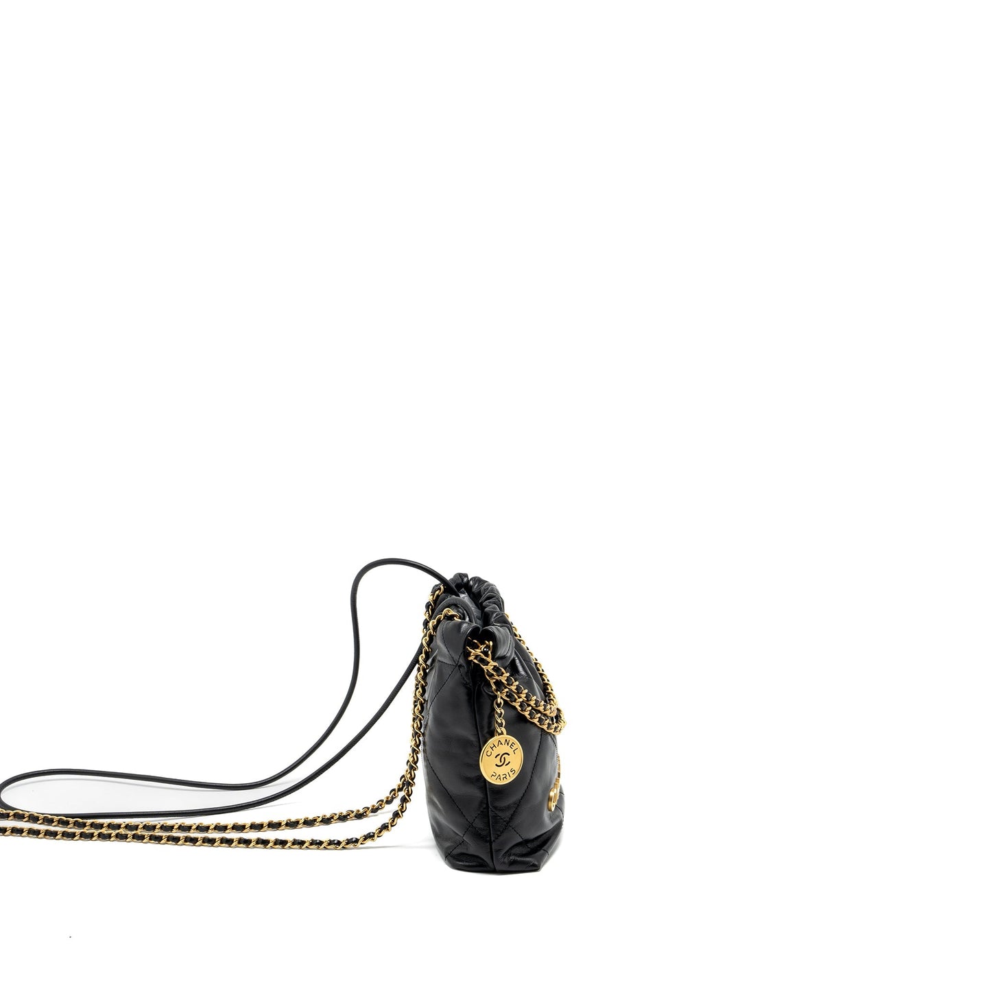 Chanel 22 shiny calfskin GHW microchip Black Mini Bag Ghwmicrochip 1