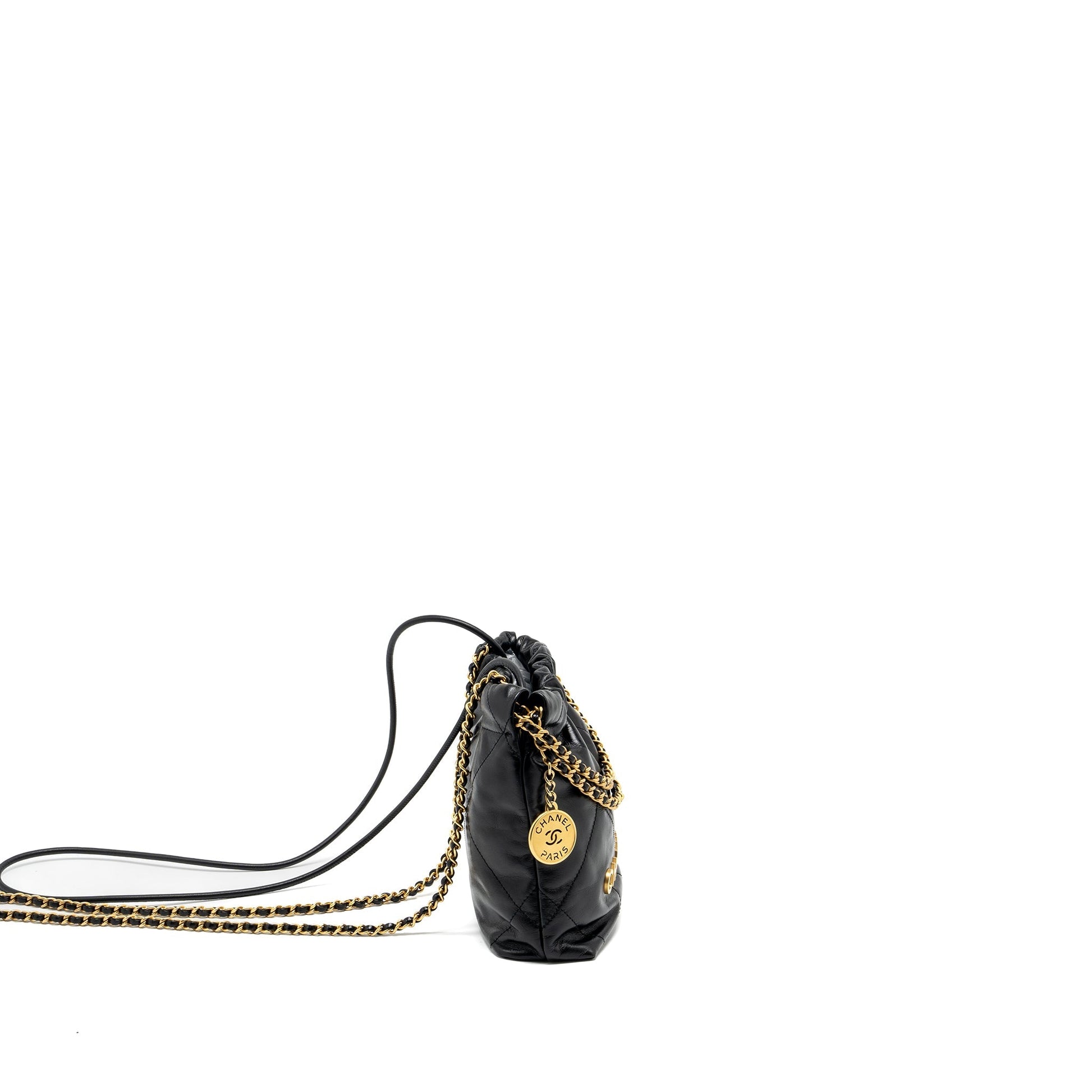 Chanel 22 shiny calfskin GHW microchip Black Mini Bag Ghwmicrochip 1