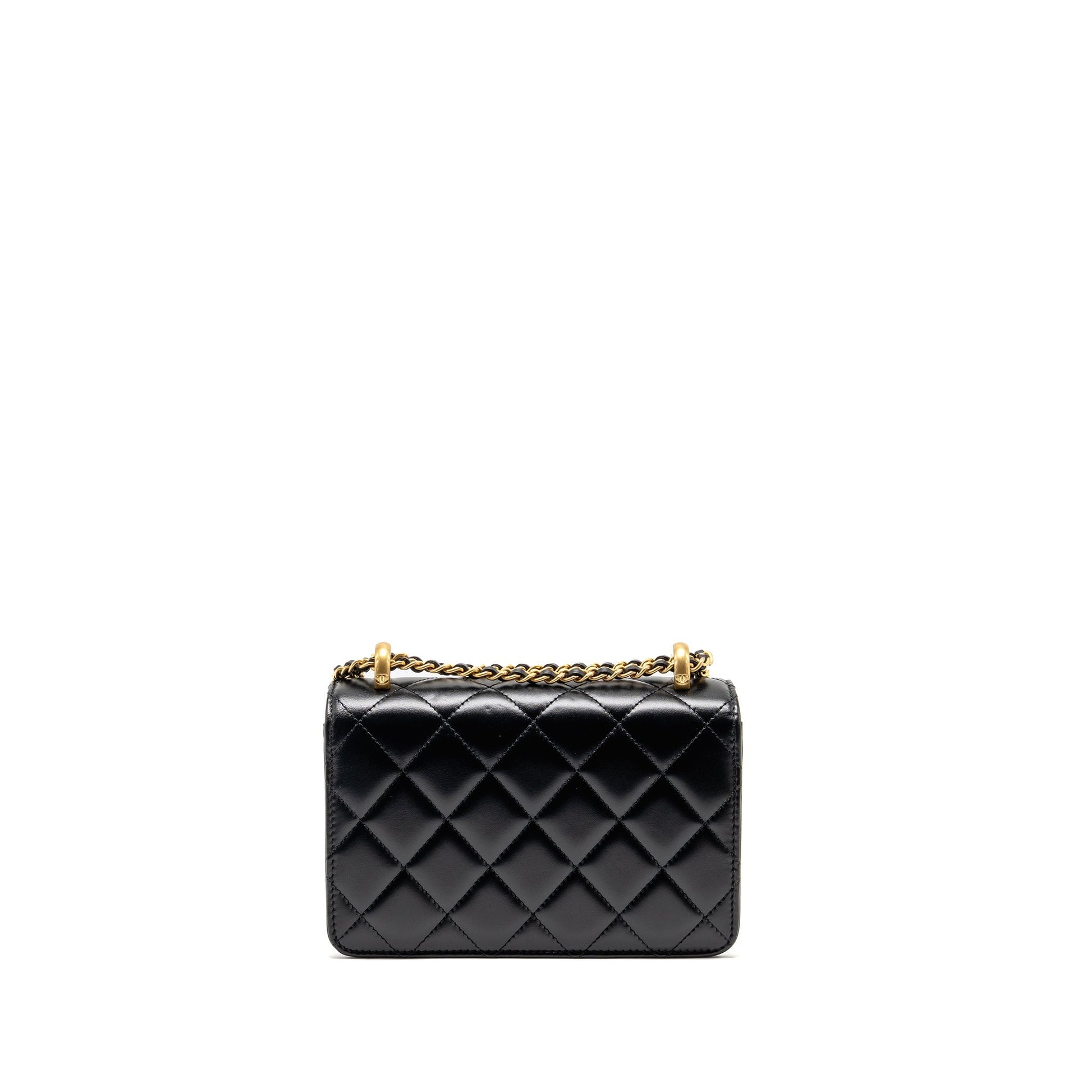 Chanel crush flap calfskin GHW microchip Black Gold Shoulder Bag 4