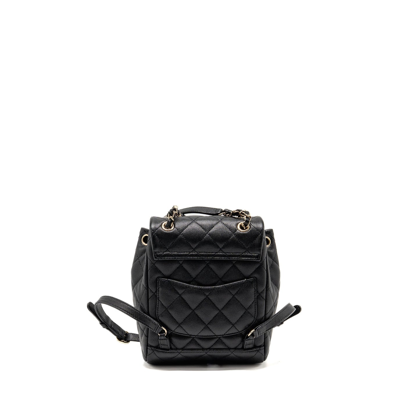 Chanel Quilted Backpack Caviar LGHW Microchip Black Microchip 1