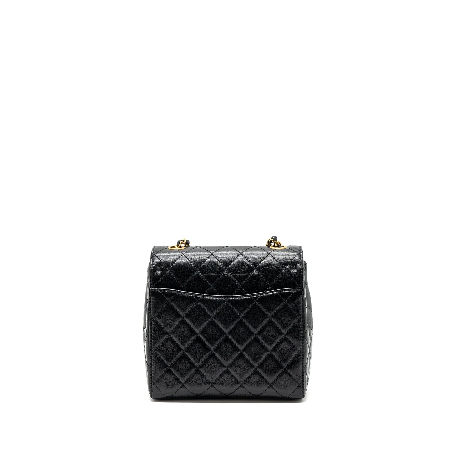 Chanel 22K retro new square flap goatskin Black Shoulder Bag