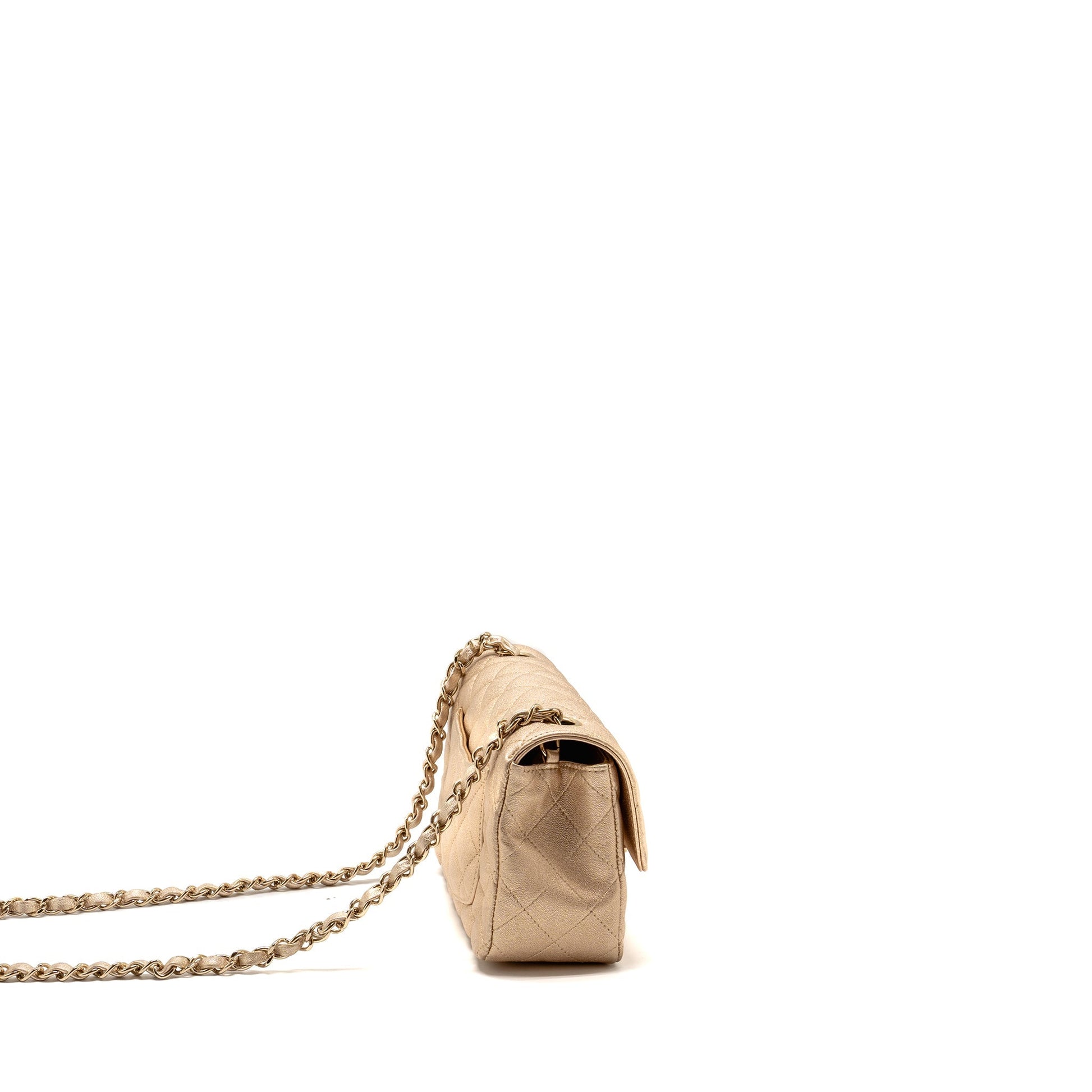 Chanel Rectangular flap lambskin Gold Shoulder Bag
