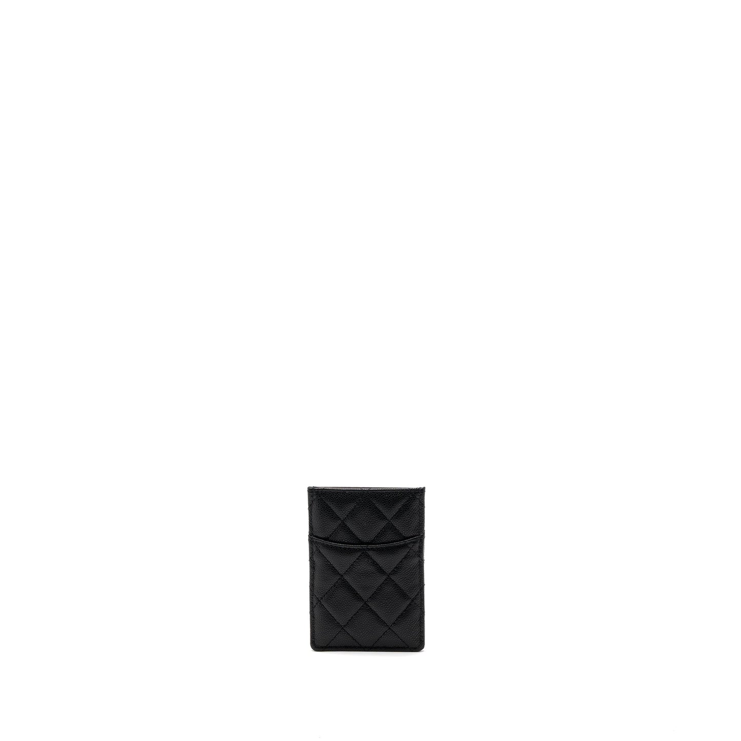 Chanel 23K vertical card holder caviar LGHW Black Wallet Case
