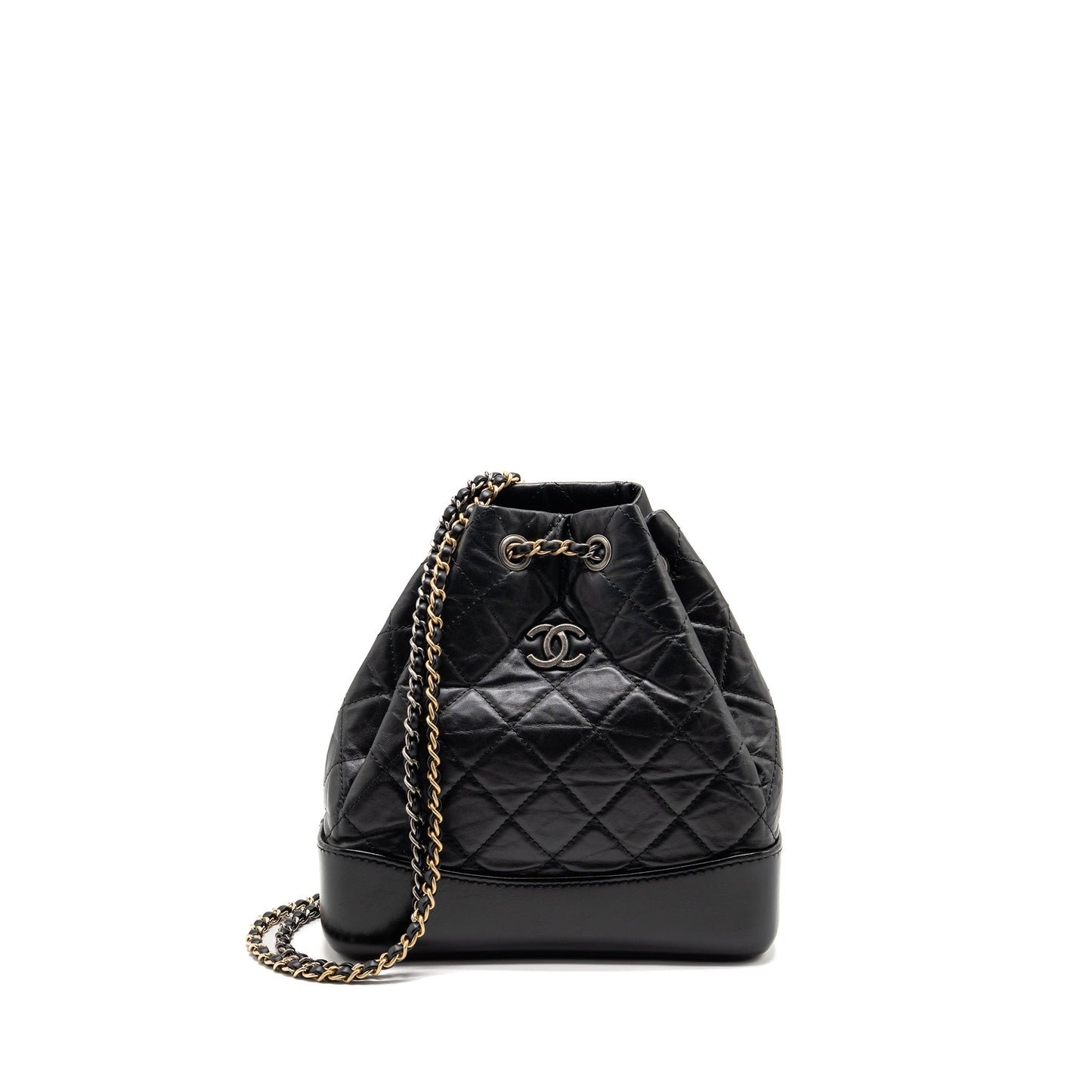 Chanel Gabrielle Hobo Aged Calfskin Multicoloured Hardware Black Small Shoulder Bag Hardware 1