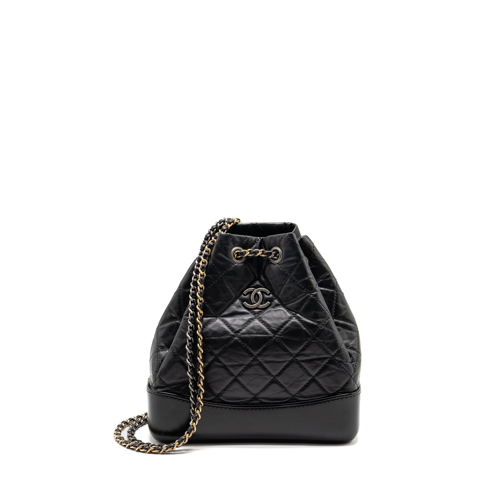 Chanel Gabrielle Hobo Aged Calfskin Multicoloured Hardware Black Small Shoulder Bag Hardware 1