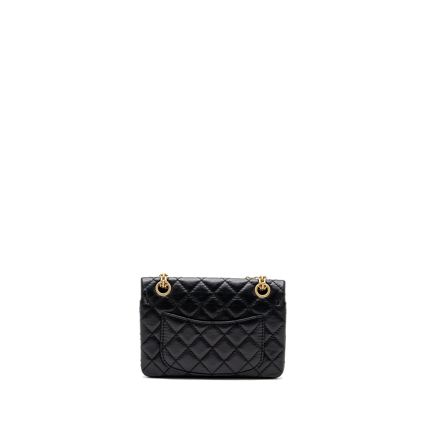 Chanel 2.55 Reissue Flap Aged Calfskin GHW Black Shoulder Bag Black Ghwmicrochip