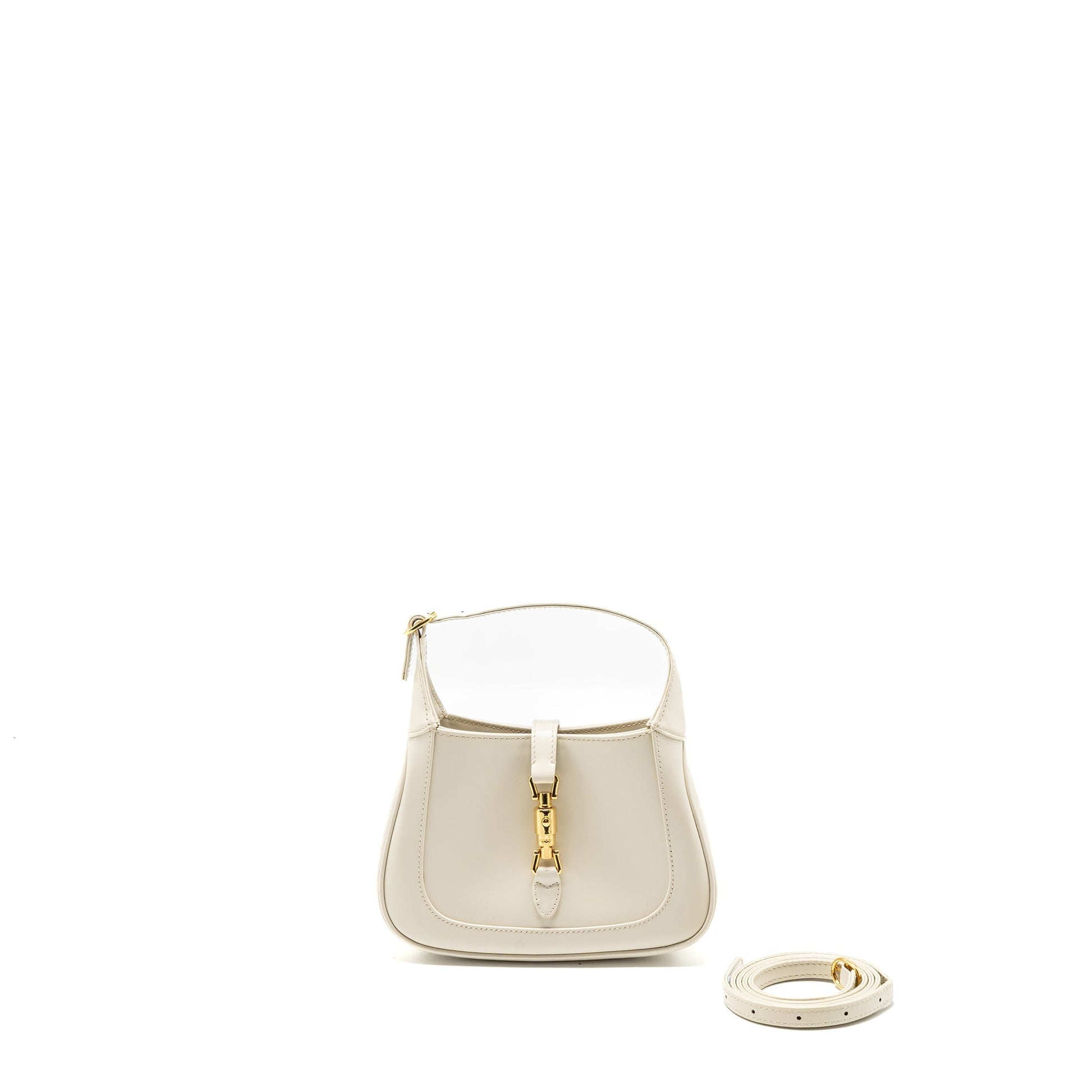 Gucci Jackie Shoulder Bag Calfskin White Mini