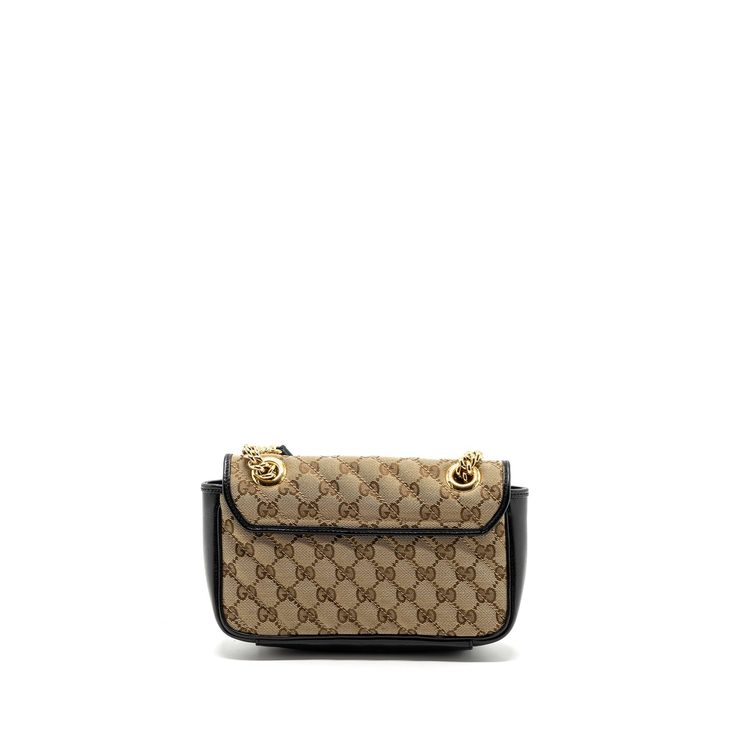 Gucci Mini Marmont Bag Beige Leather Canvas Travel Bag