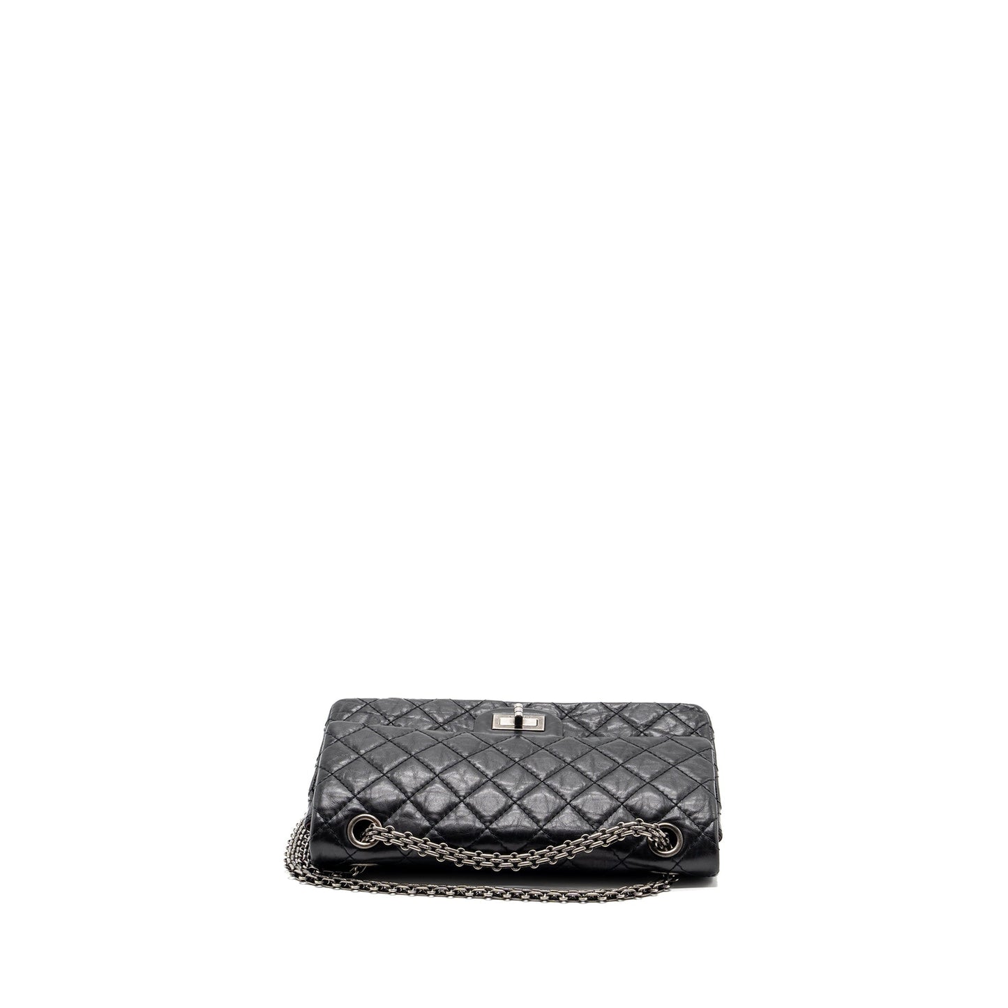 Chanel 2.55 reissue flap aged calfskin ruthenium Black Small Shoulder Bag Hardware 1