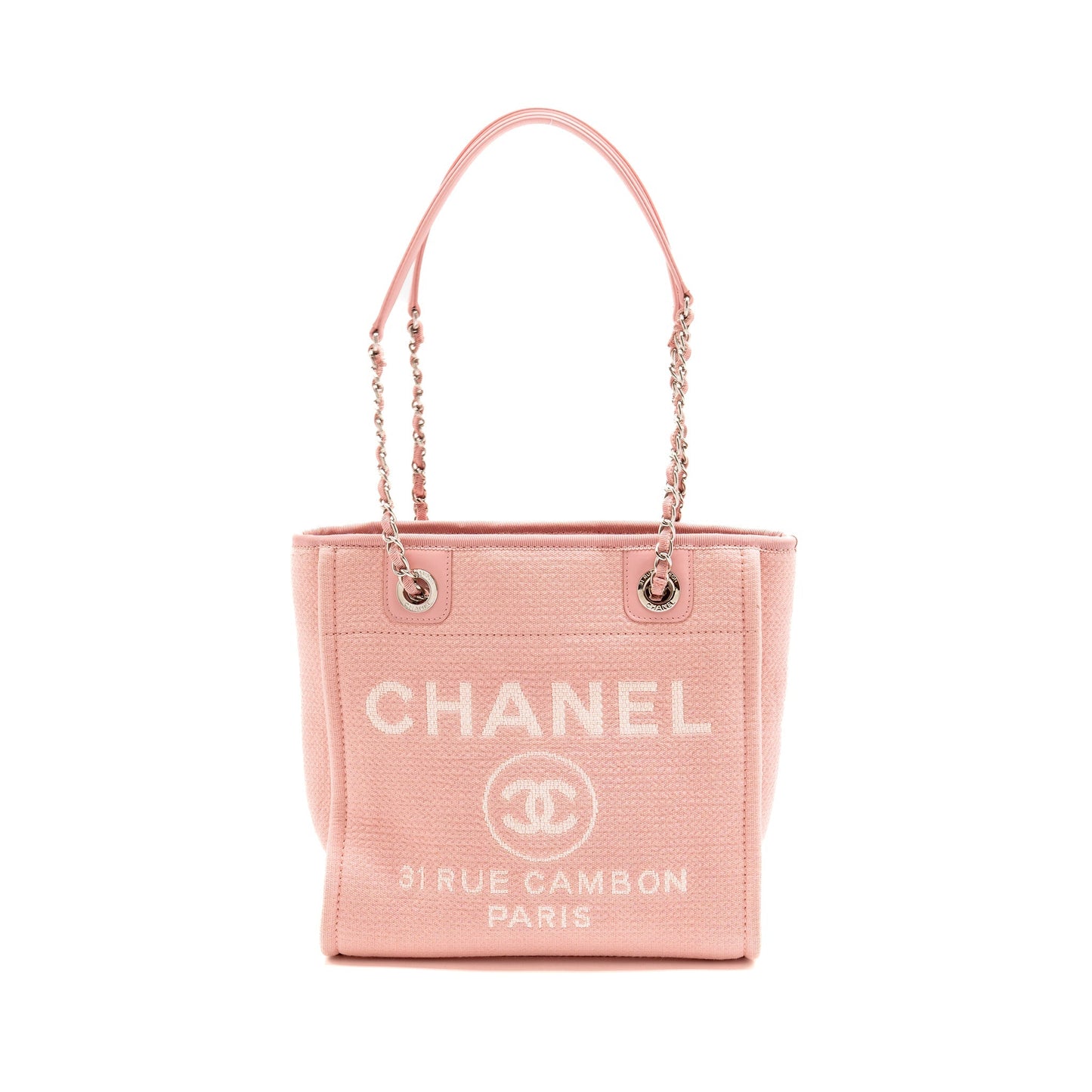 Chanel SHW Pink PM Canvas Tote Bag