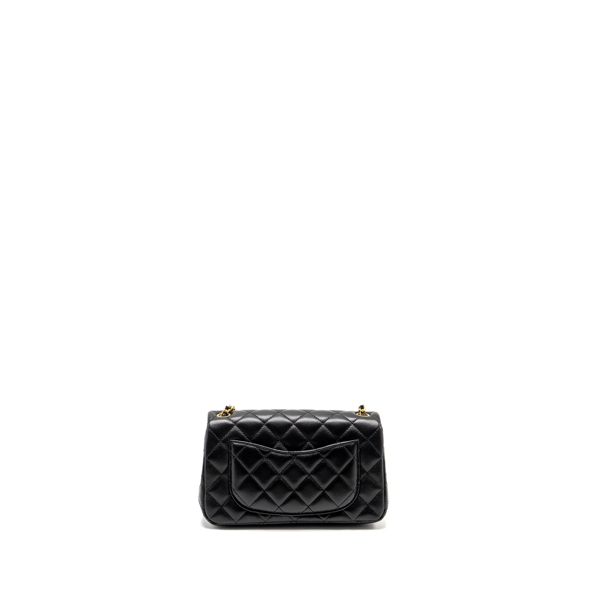 Chanel 24k Pearl Crush Rectangular Flap Shiny Black Shoulder Bag