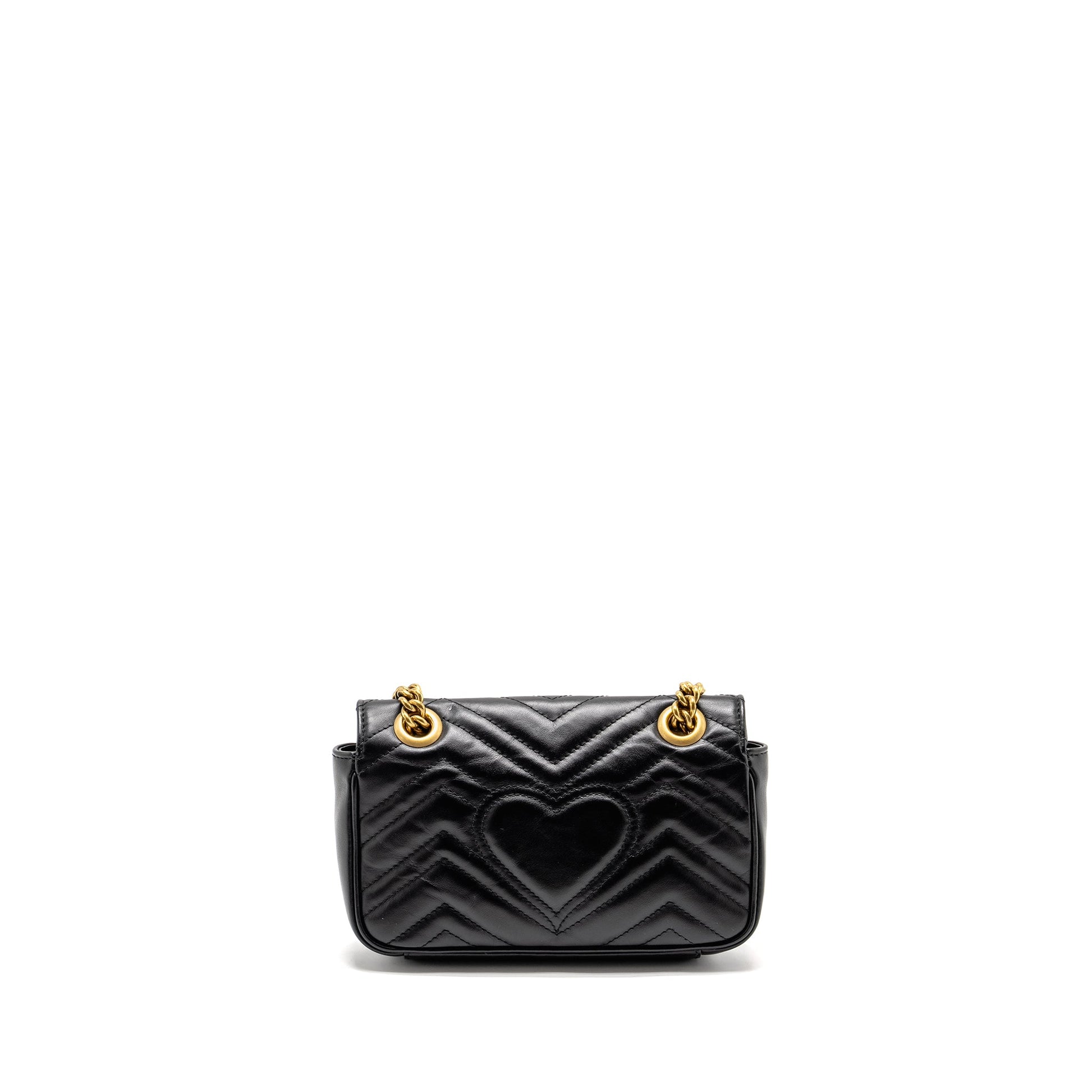 Gucci Marmont Shoulder Bag Calfskin Black Mini Ghw 2
